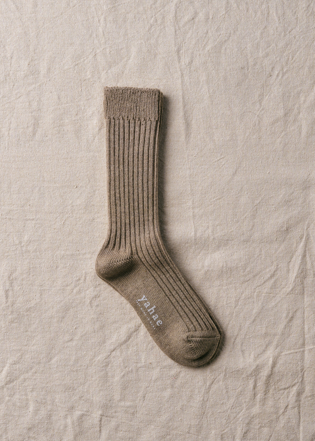 organic cotton yak ribbed socks in green