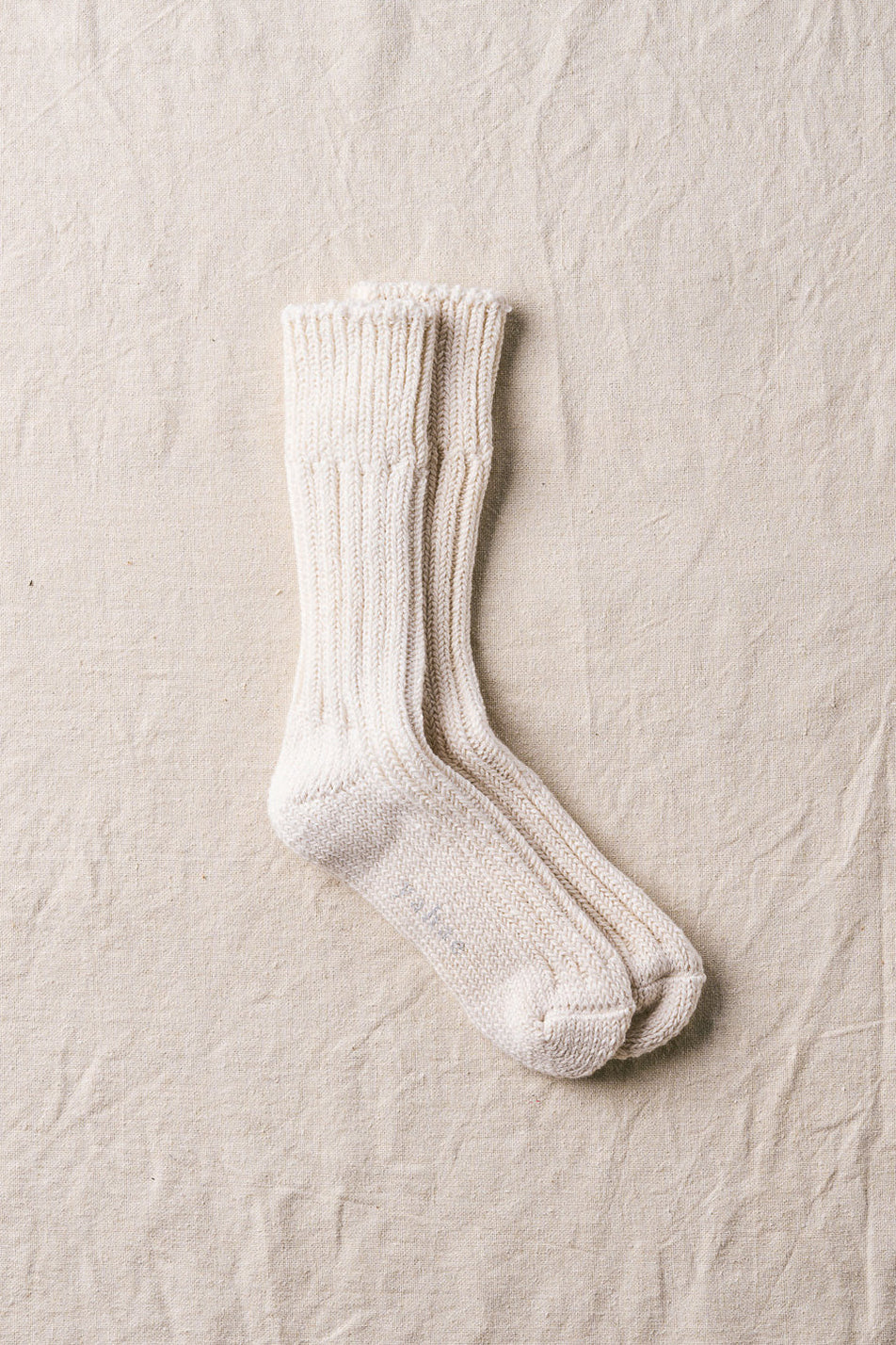 organic cotton low gauge socks in natural