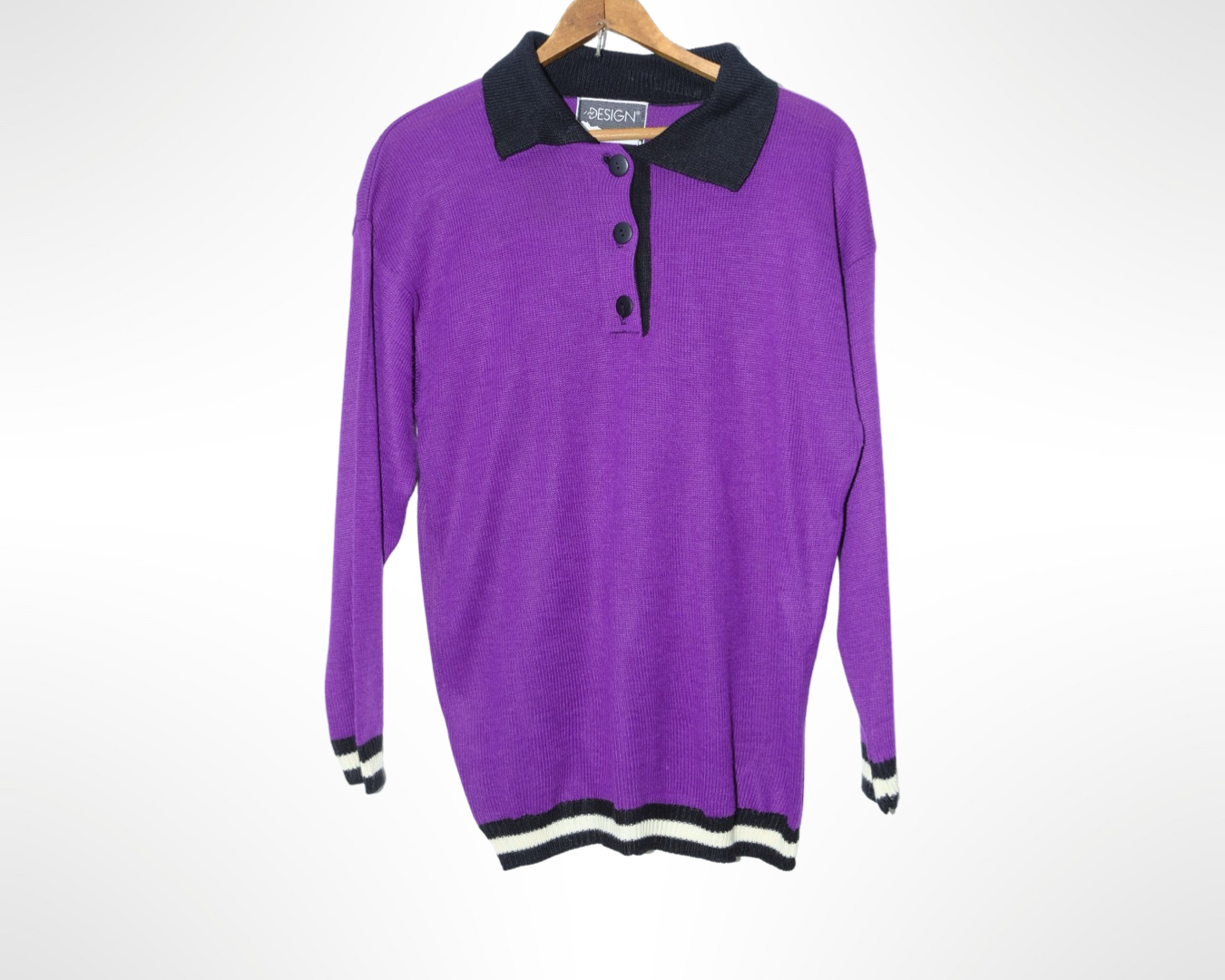 purple knit rugby