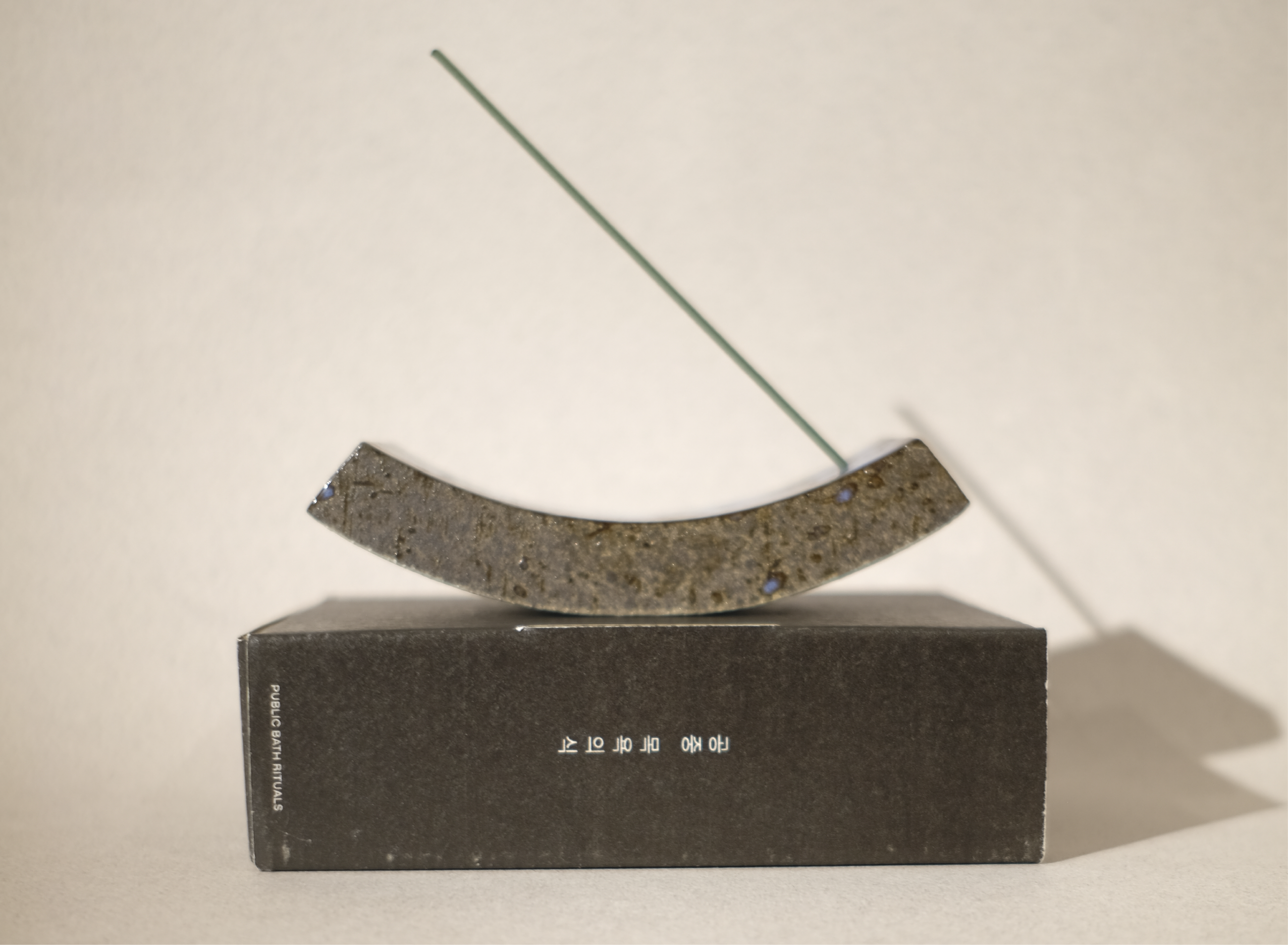 roof tile curve incense holder in indigo