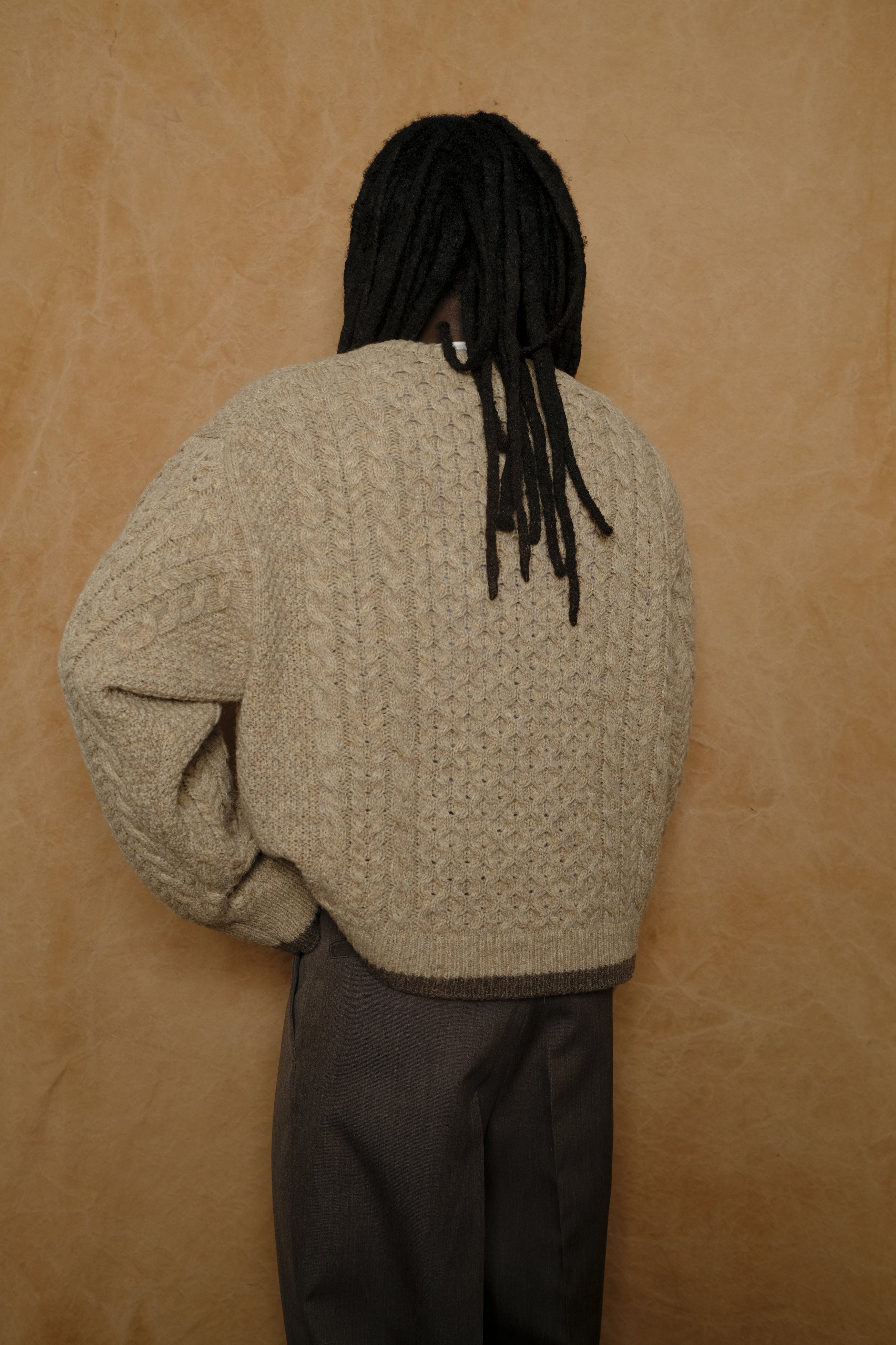 "gunte" knit sweater in beige