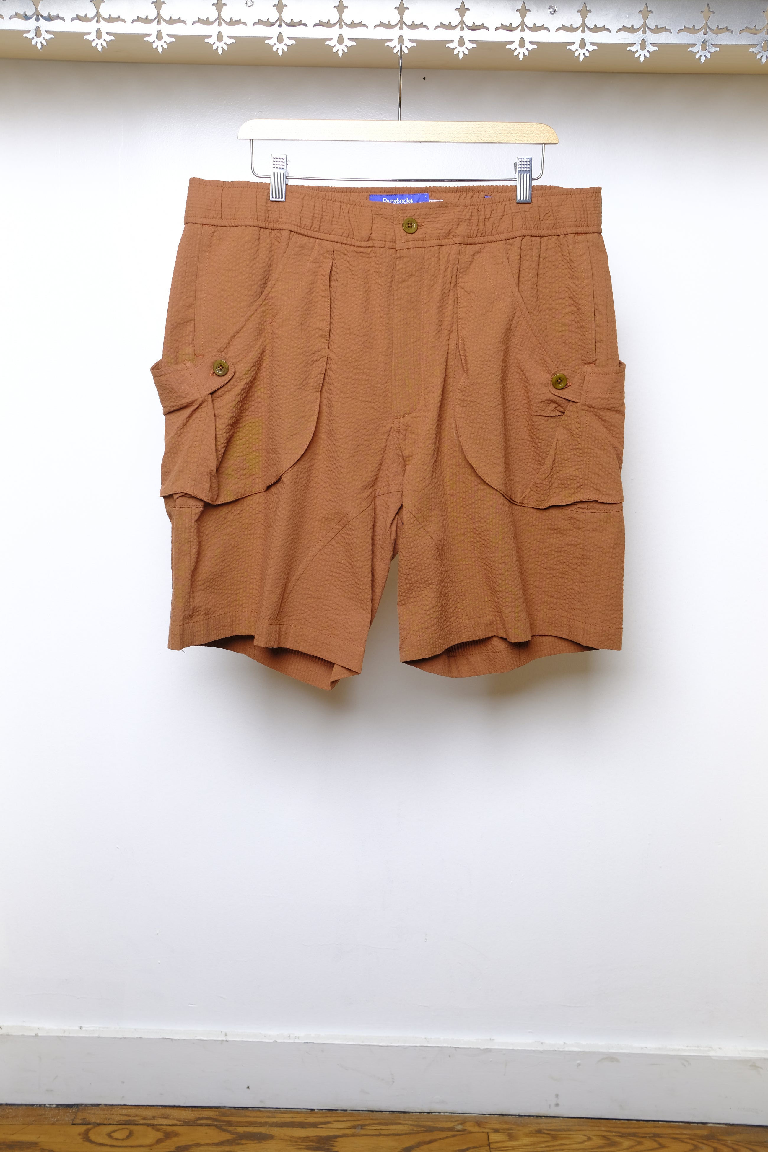 osage short in adobe seersucker