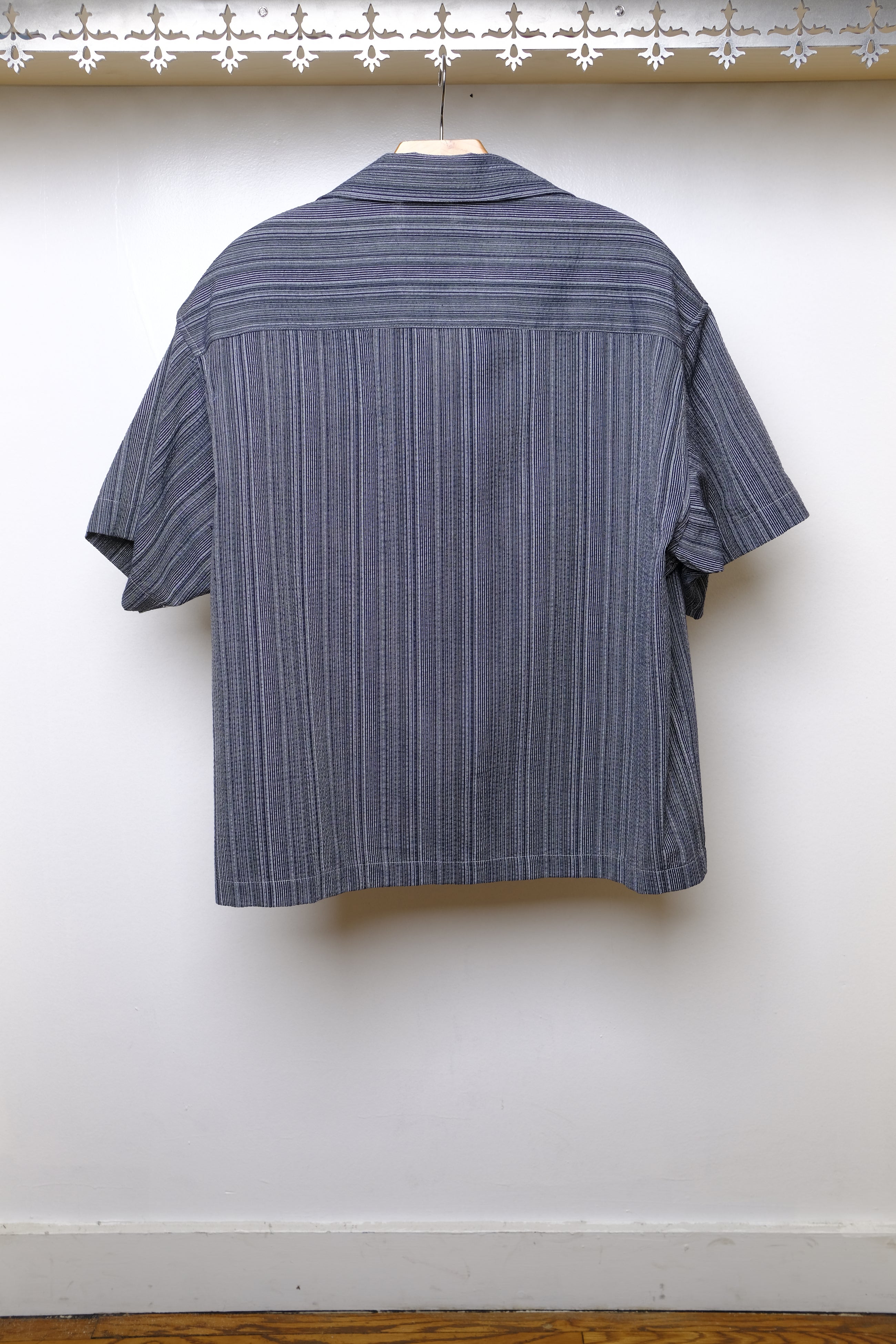 cole ss shirt in navy blue stripe