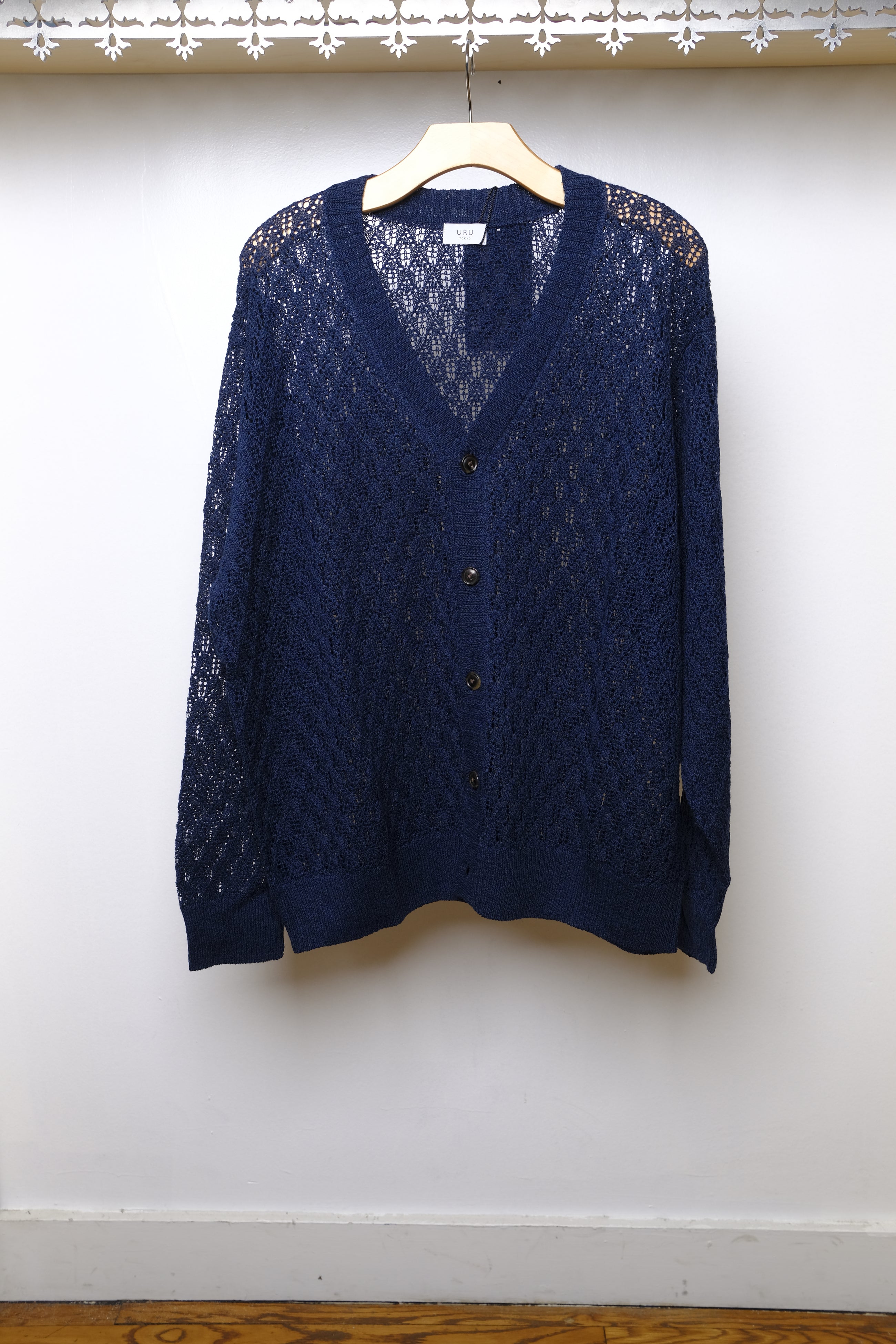 knit cardigan in navy