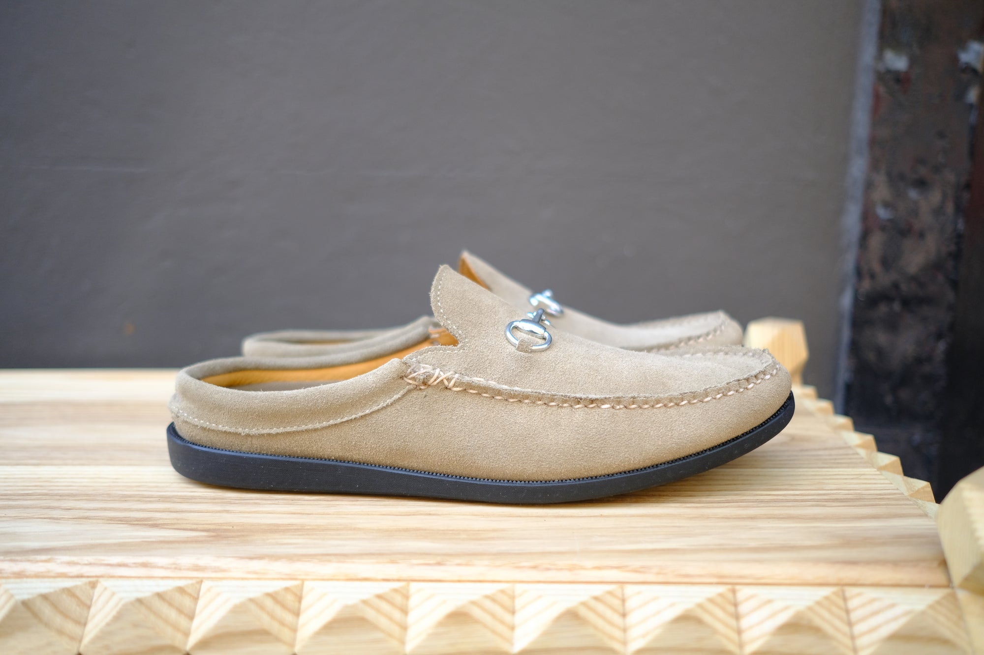 Stone Suede Bit Loafer