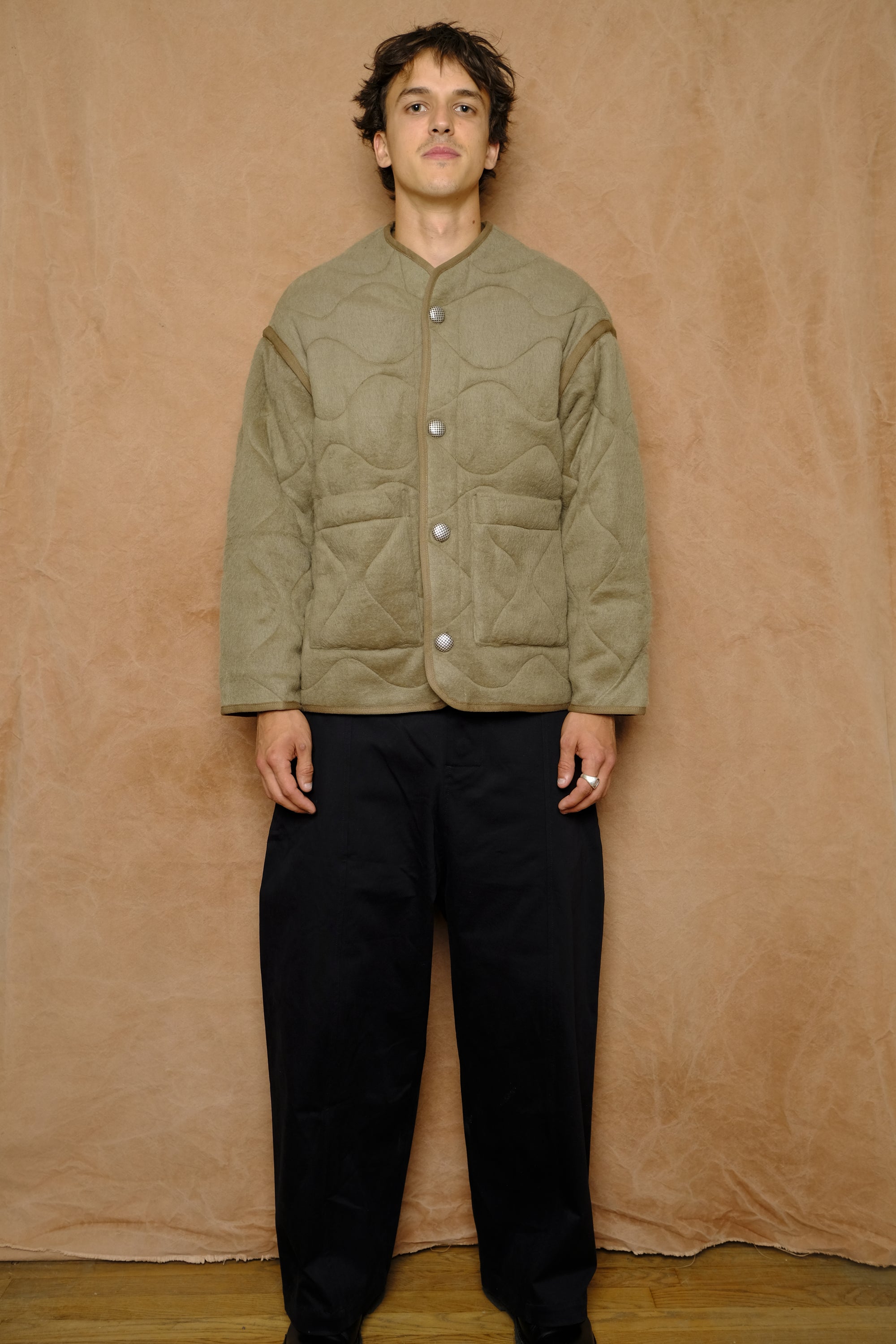 early riser wooly liner jacket in olive