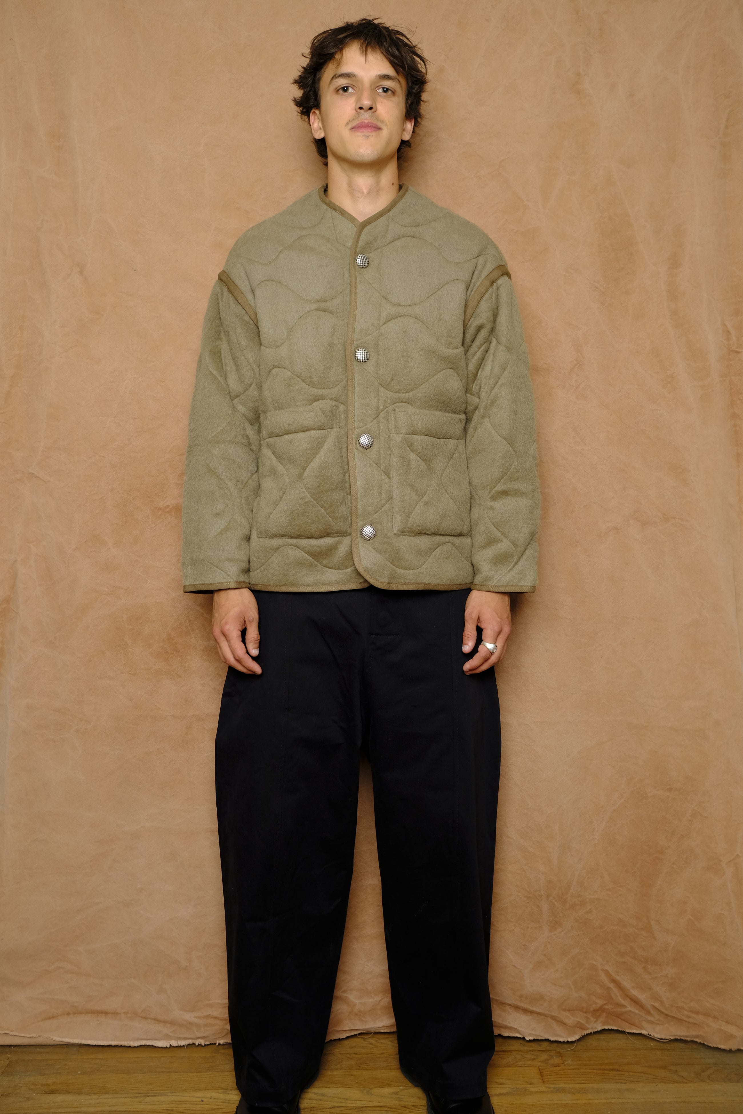 early riser wooly liner jacket in olive