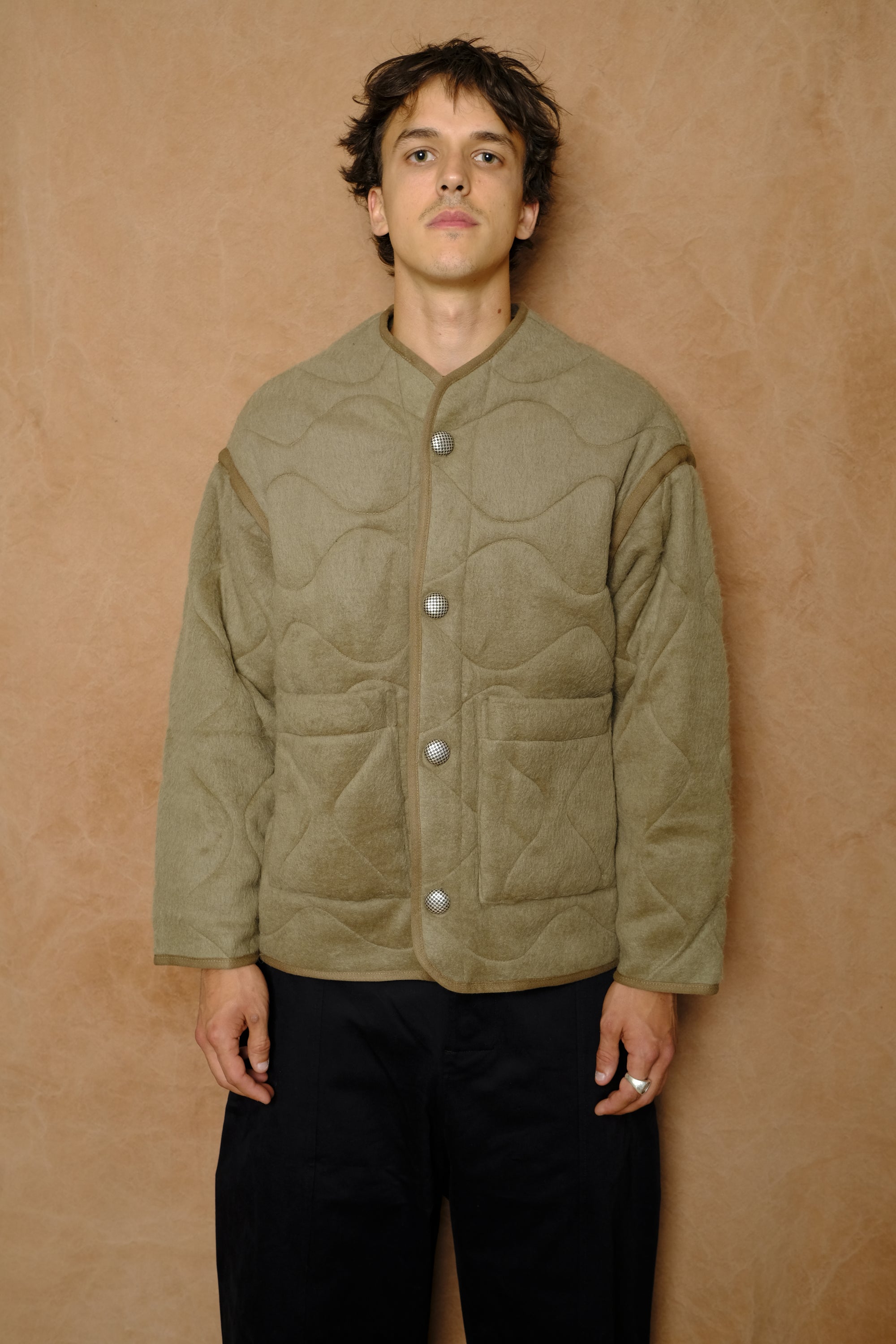 early riser wooly liner jacket in olive