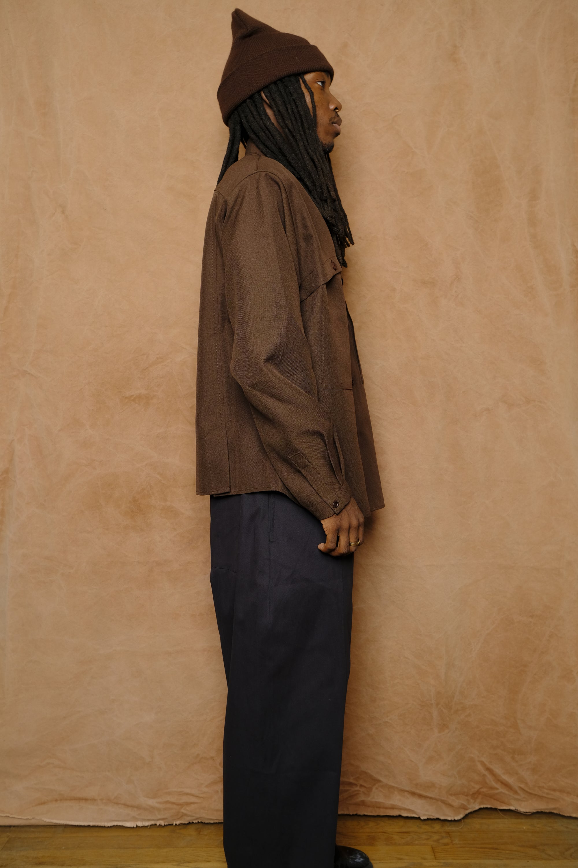 martial shirt in tobacco