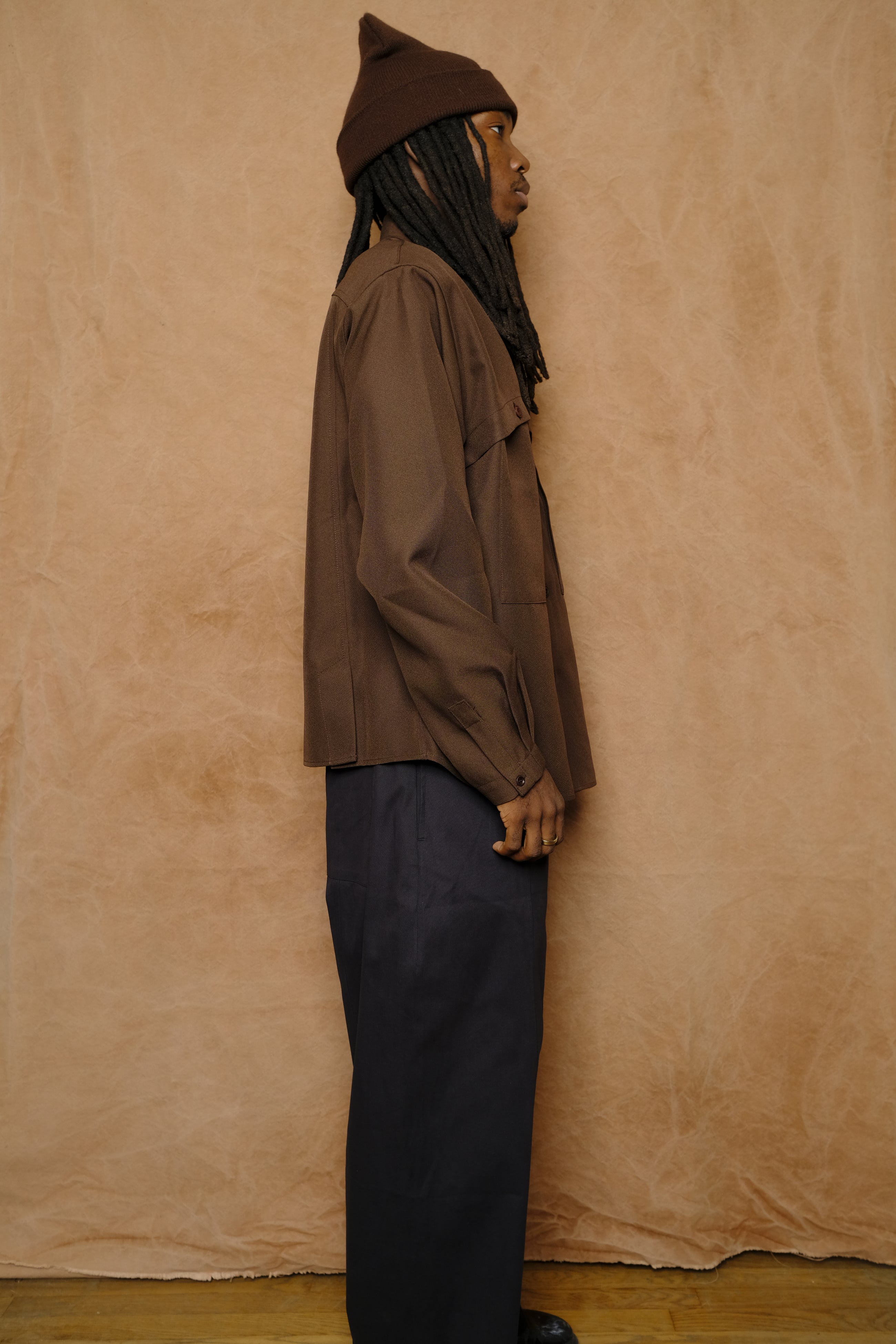 martial shirt in tobacco