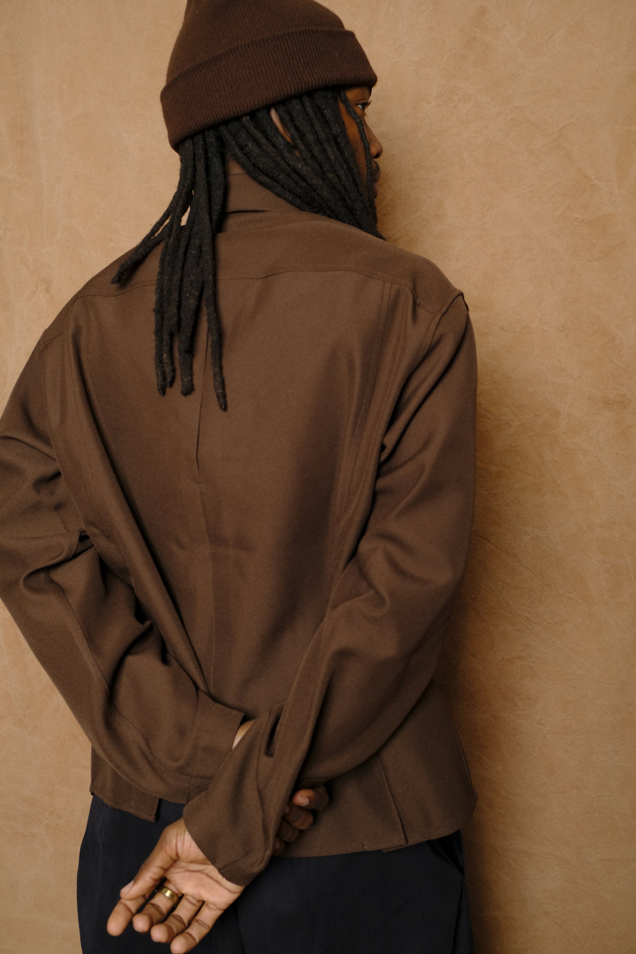 martial shirt in tobacco