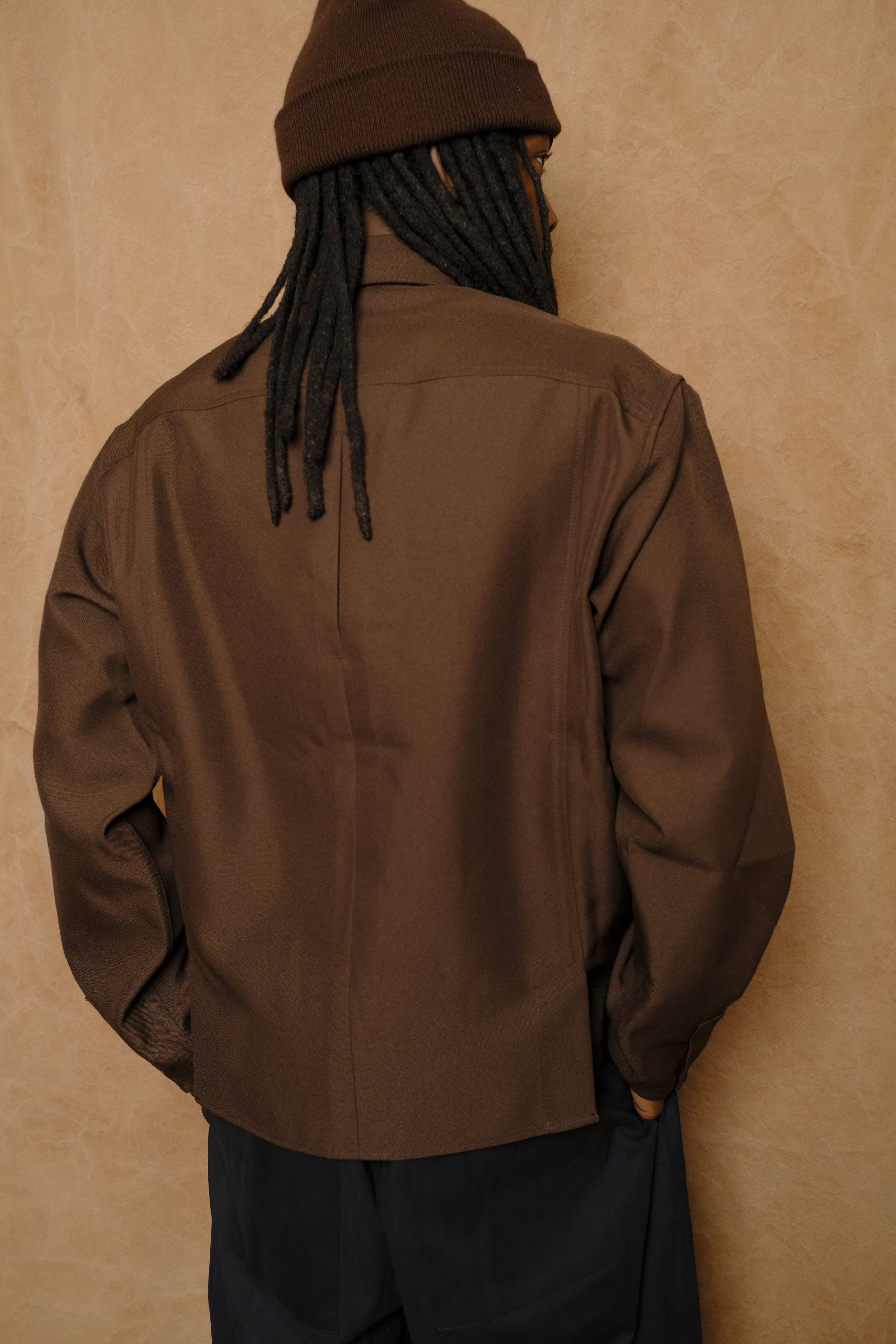 martial shirt in tobacco