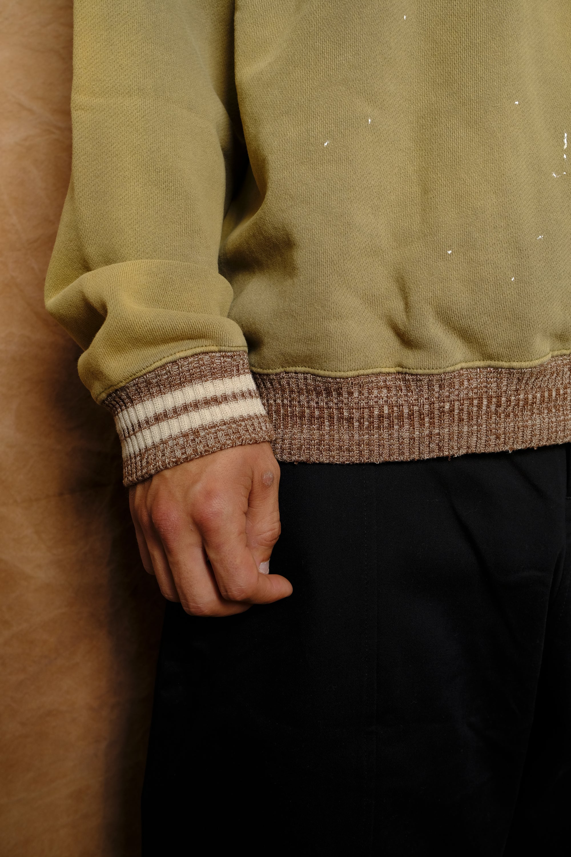 1/4 zip collar sweatshirt in swamp