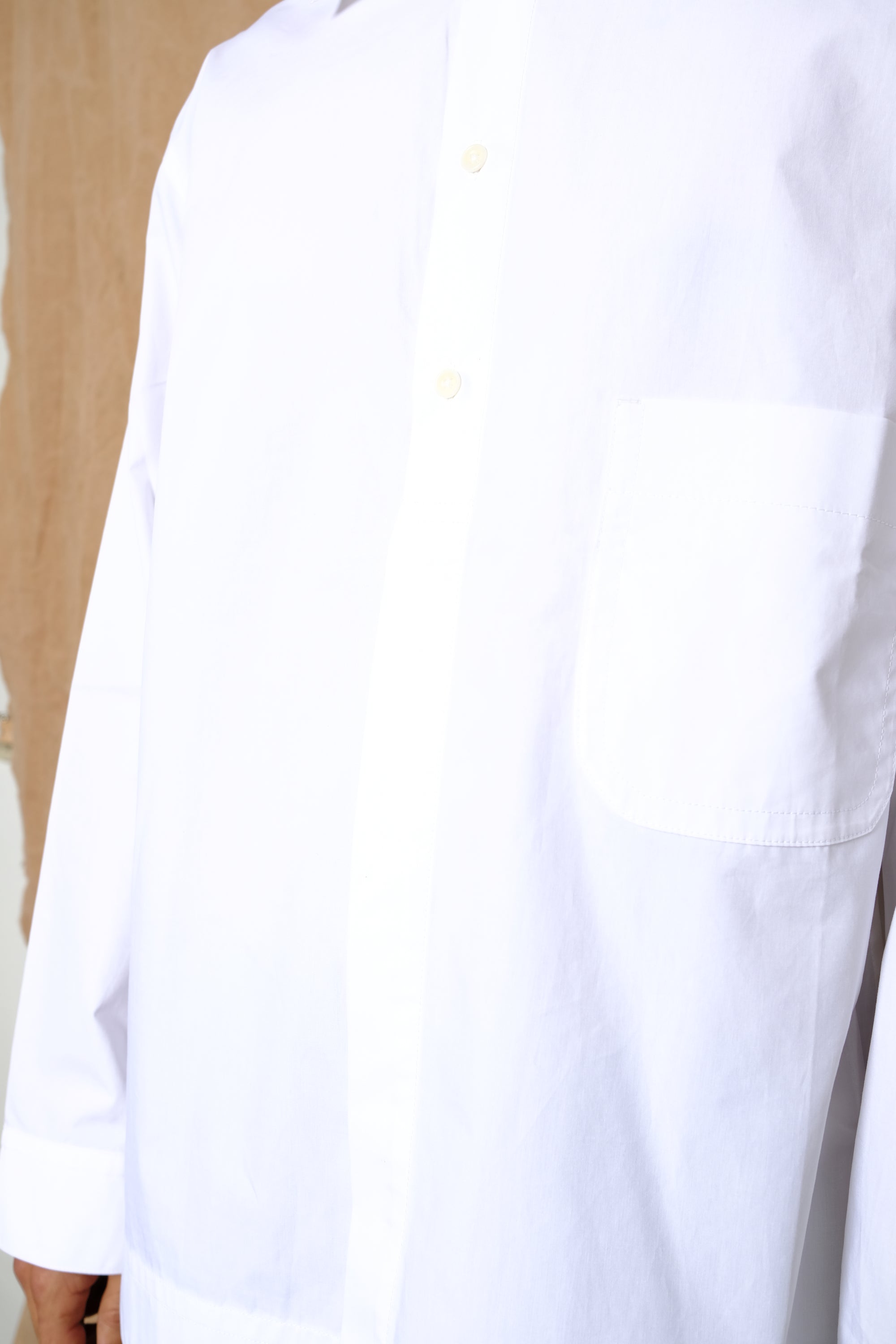 graph shirt in optic white cotton poplin