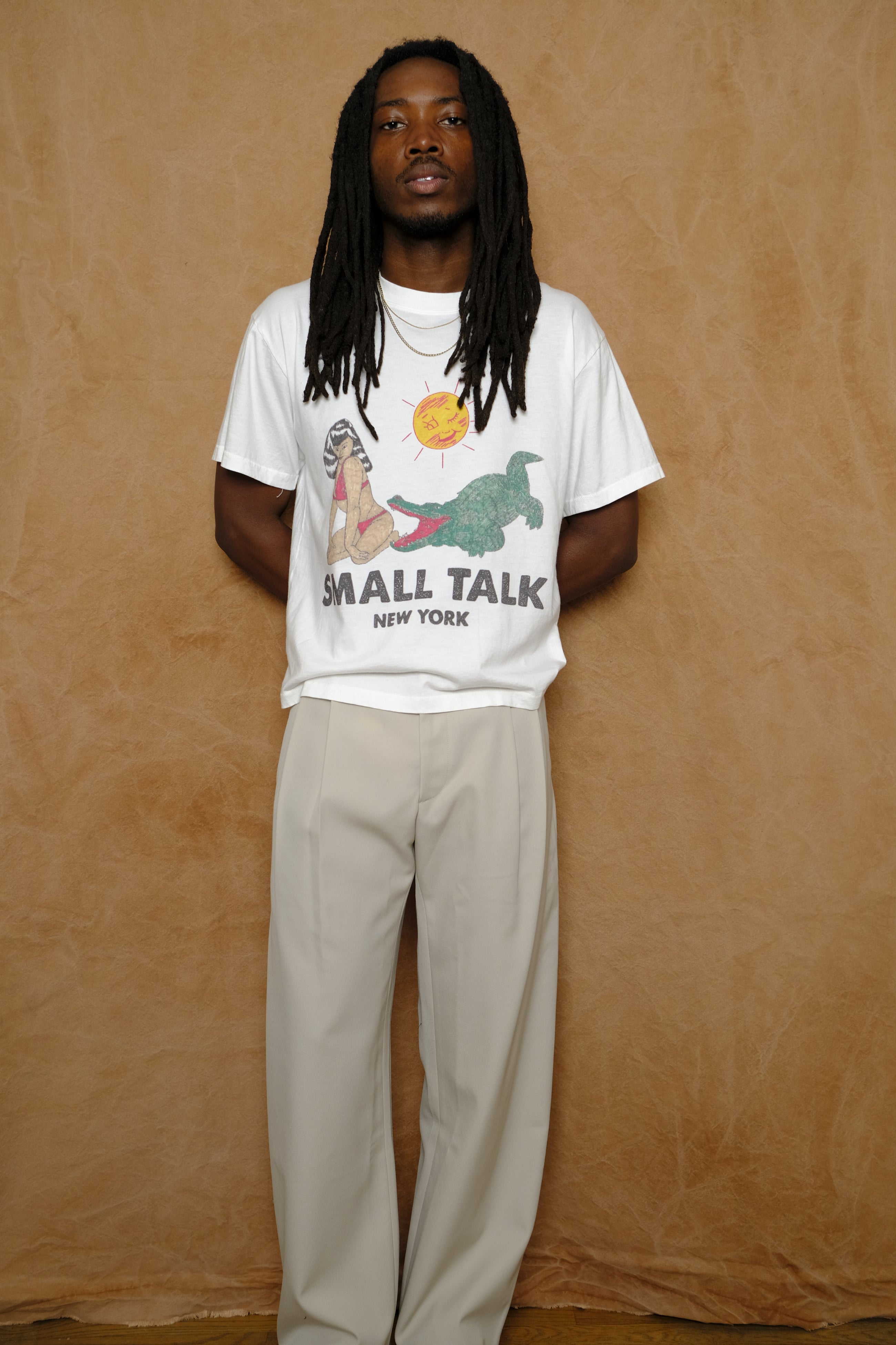 s/s tee in gator girl hand drawn jersey