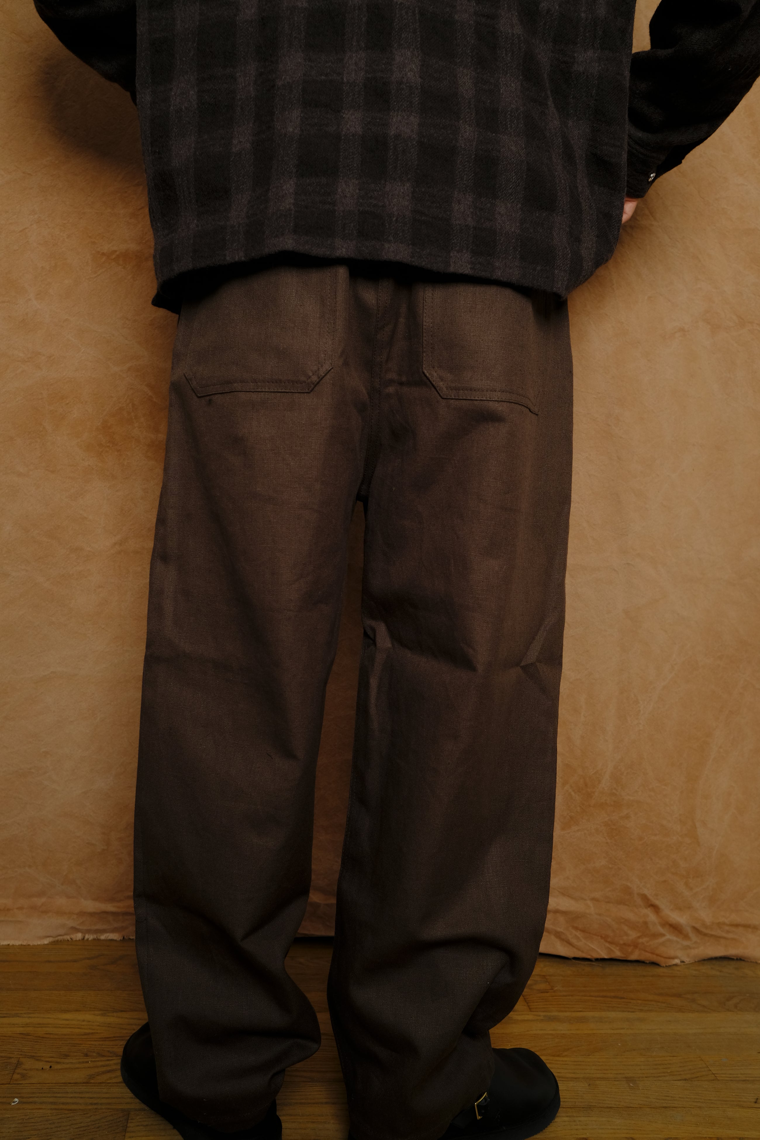 tobacco pleat trouser