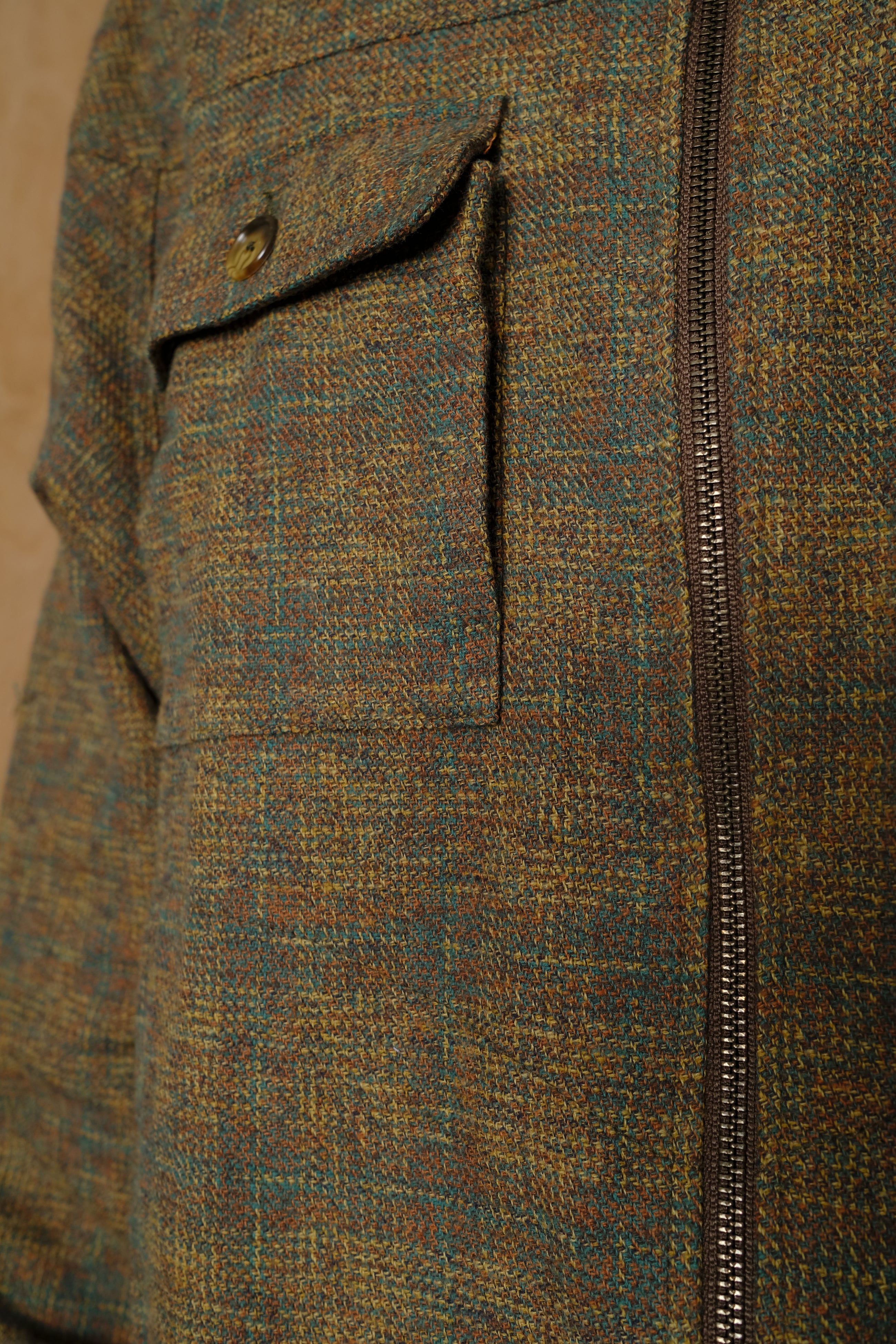 archetype jacket in yarn dyed plaid