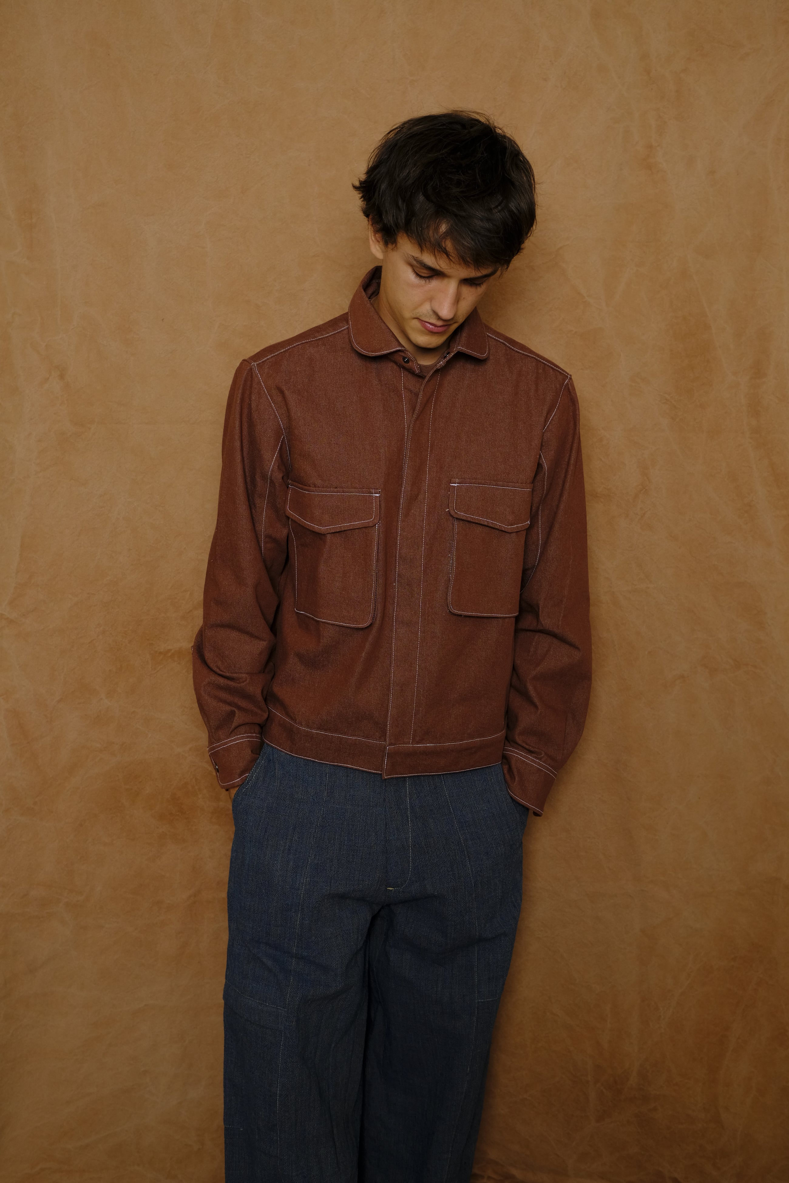 '75 london overshirt in stonewash denim
