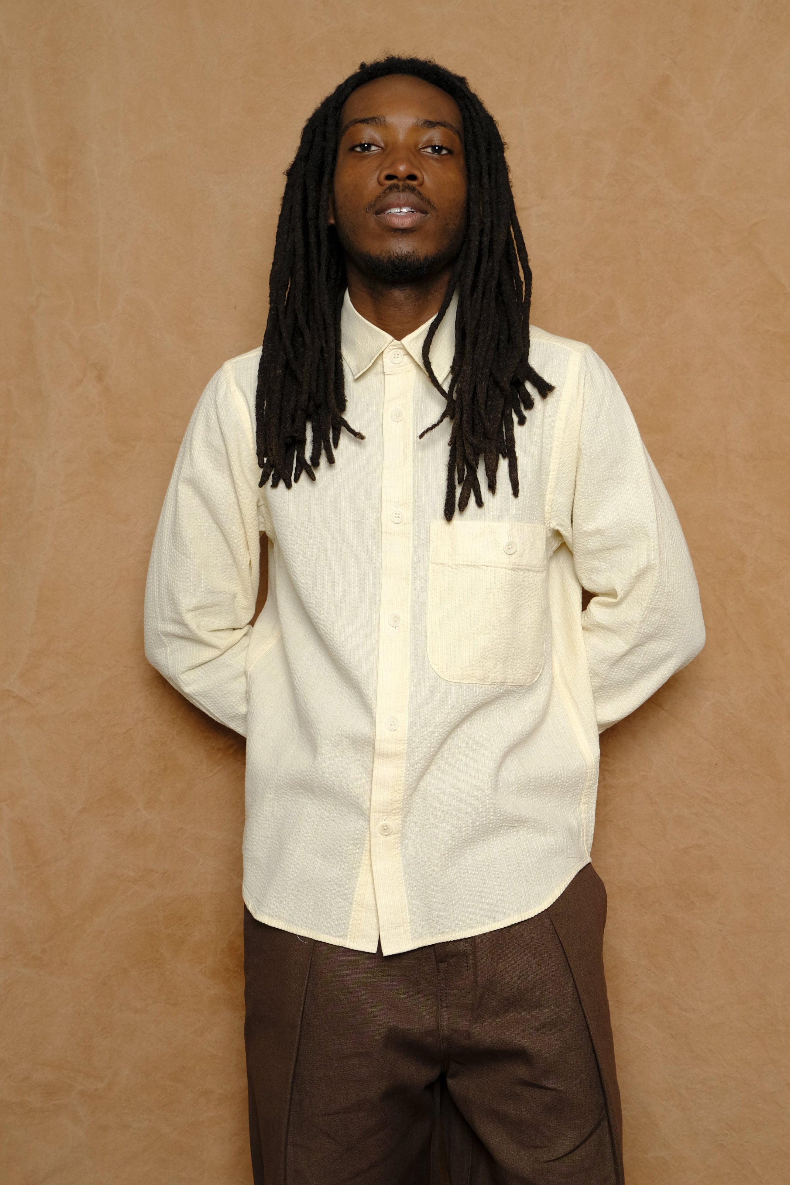 ecru seersucker pintor shirt