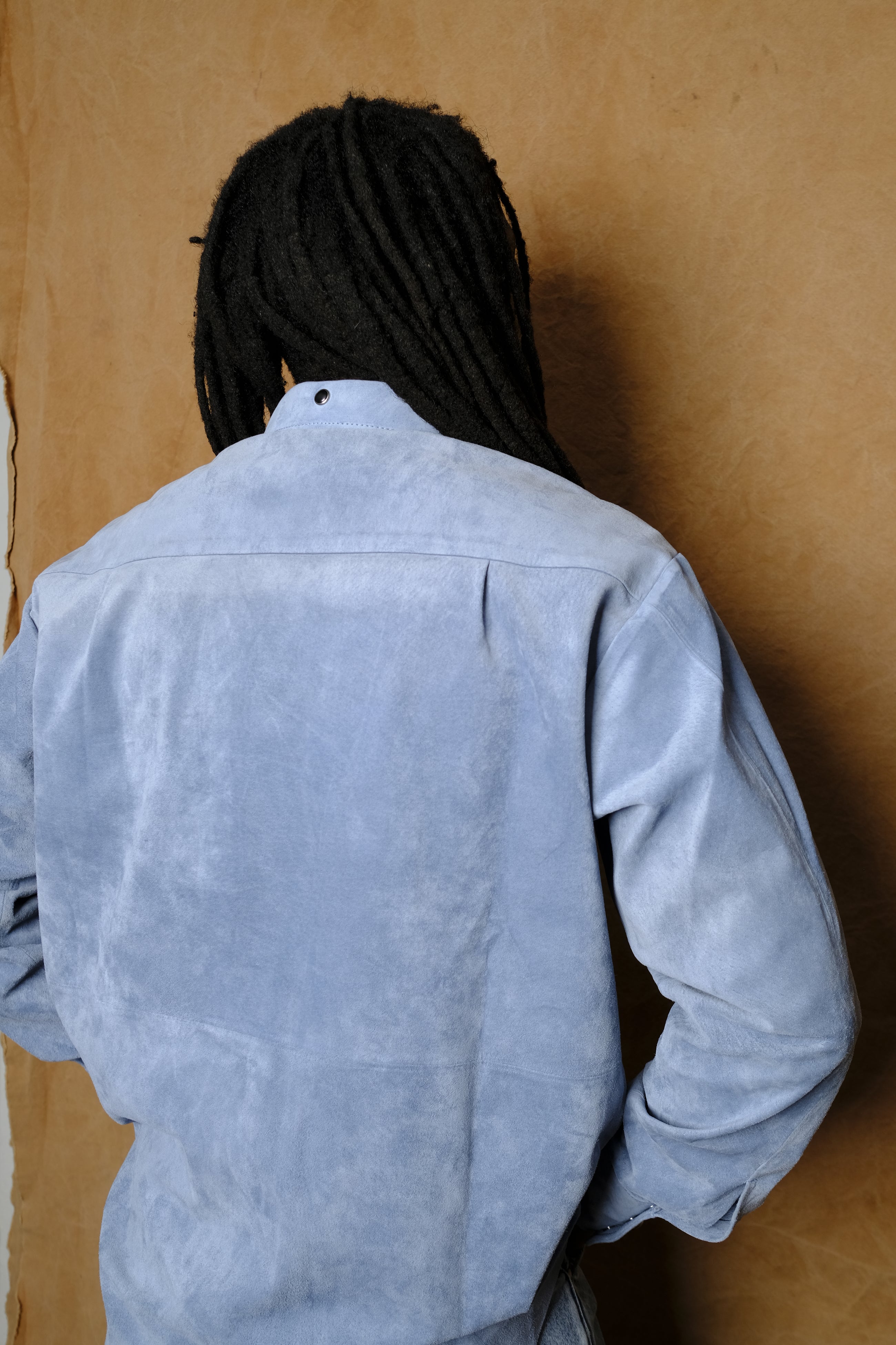 suede western shirt in chlorine