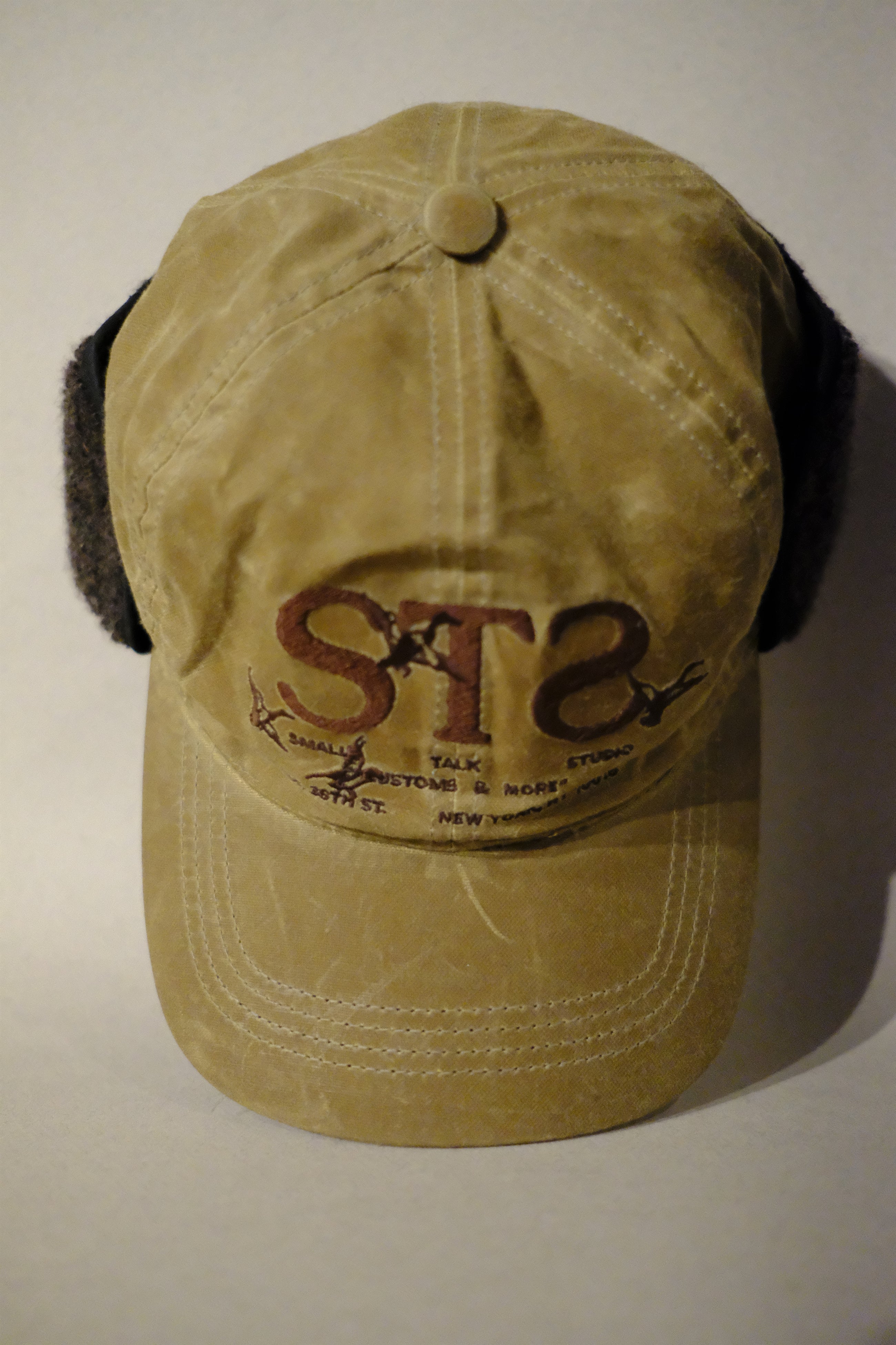 ear flap hat in brown