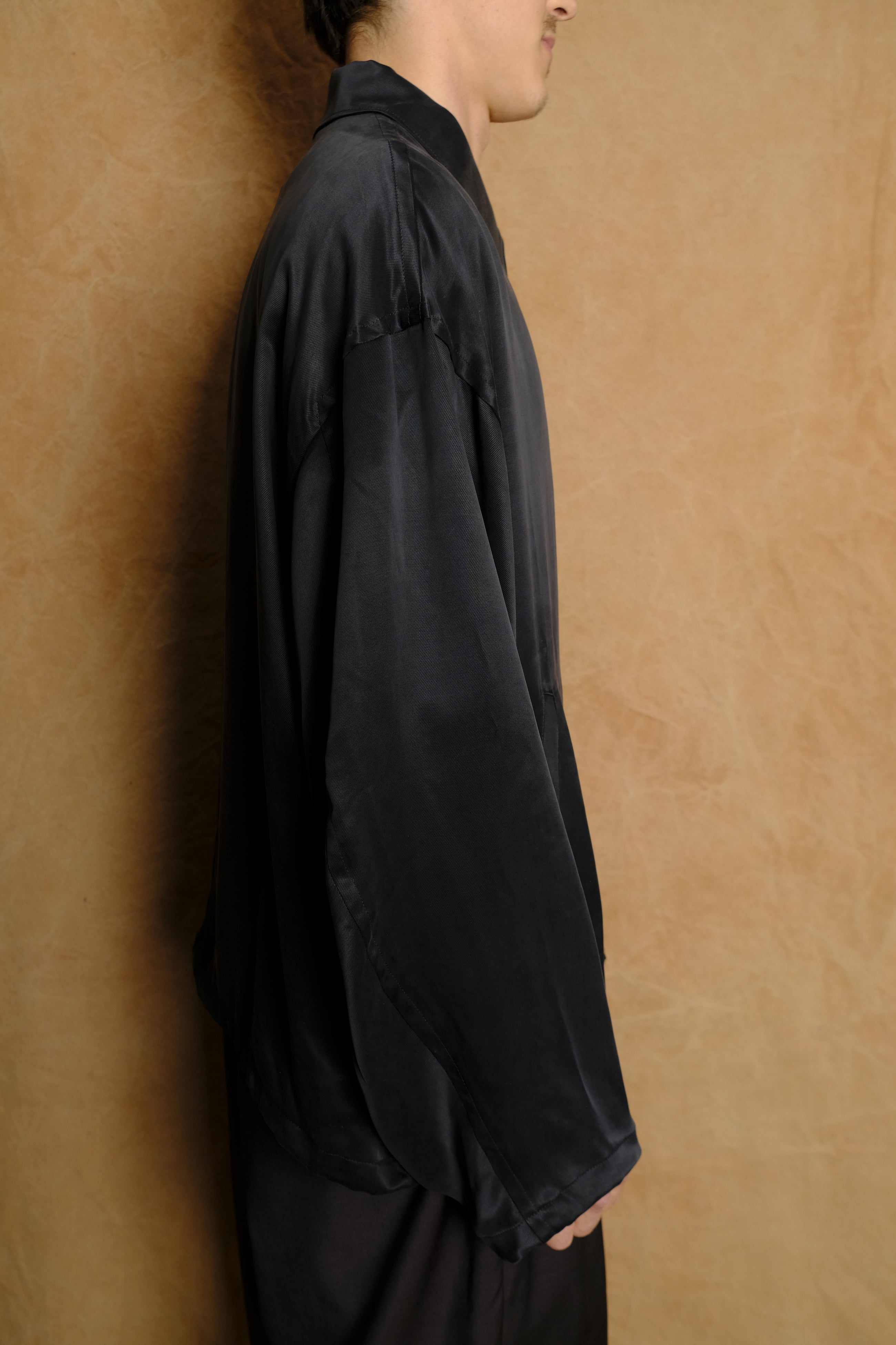 cupro drizzler jacket in black