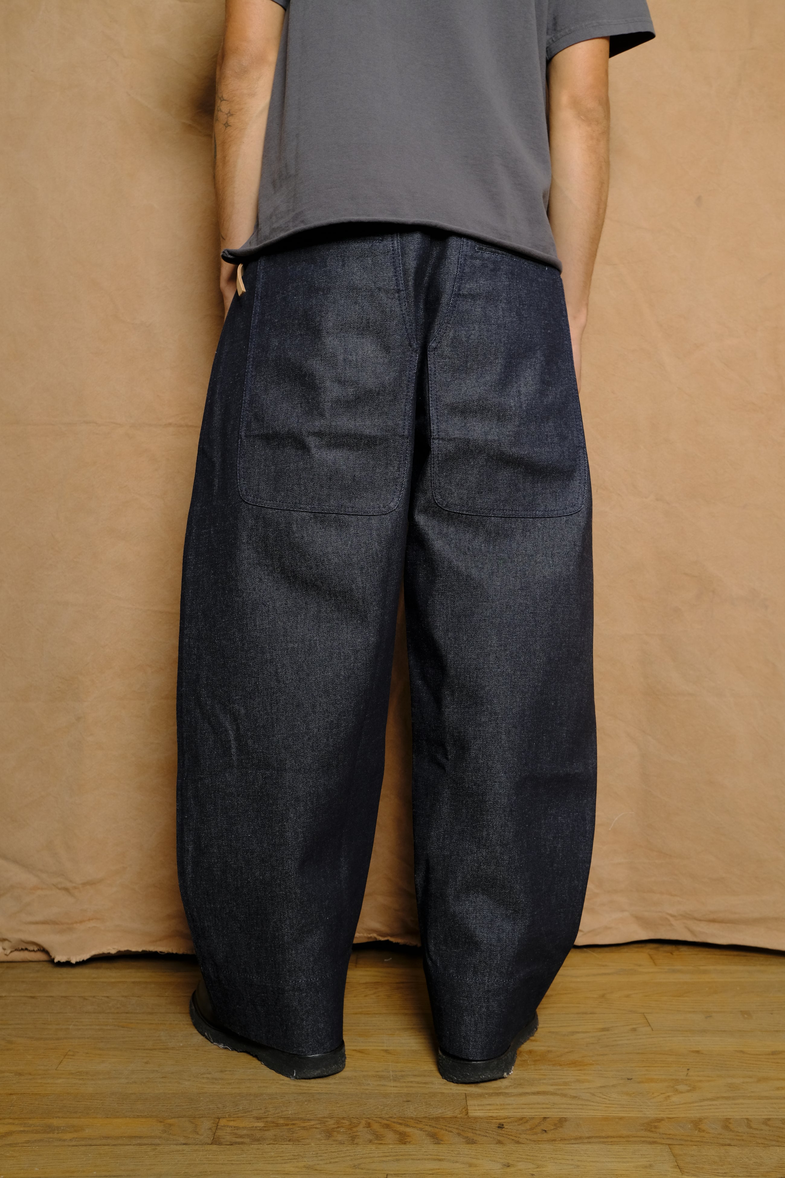 the detroit II trouser in indigo cotton denim