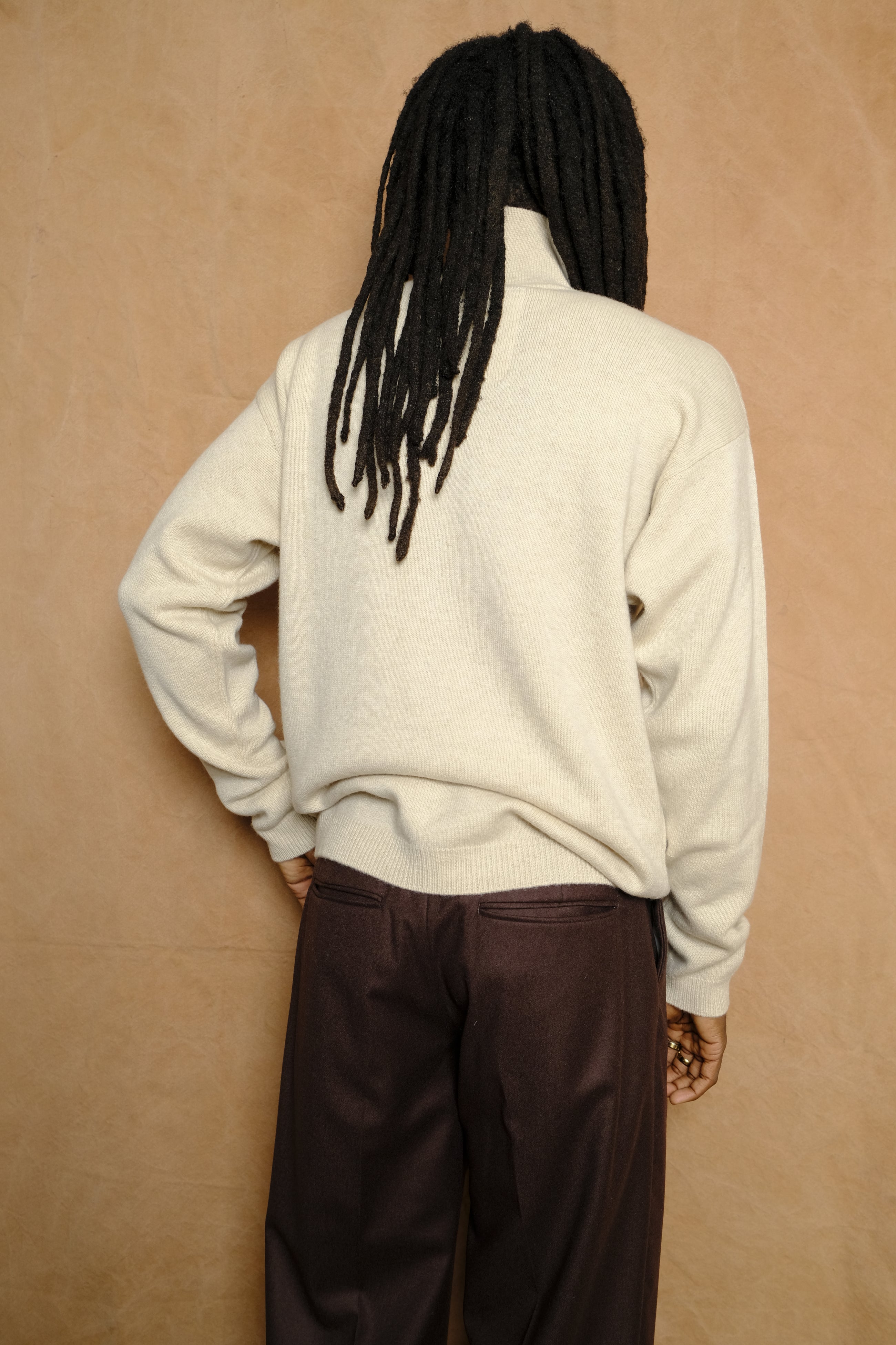 perlman zip up in oatmeal wool/cashmere blend