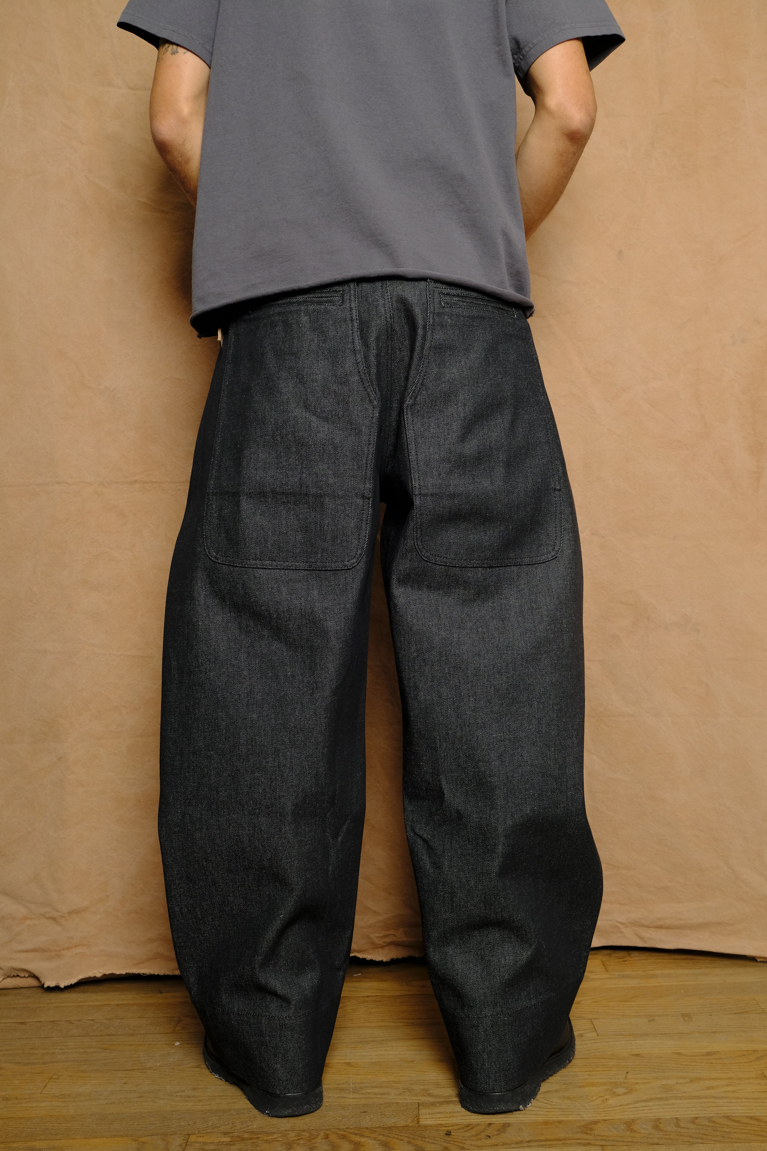 the detroit II trouser in black cotton denim