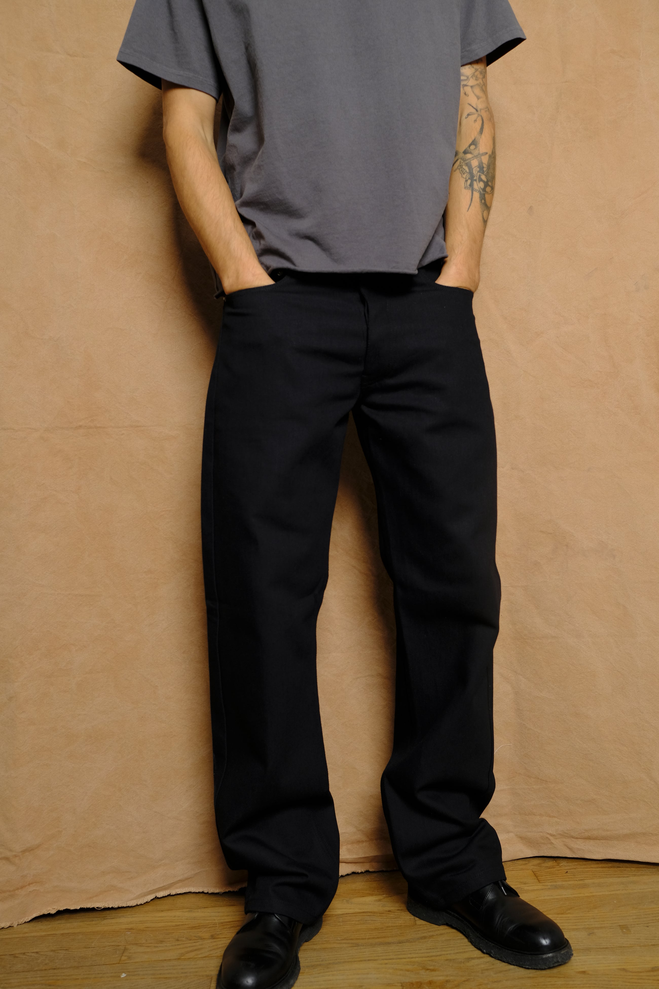 1947 denim in raw black