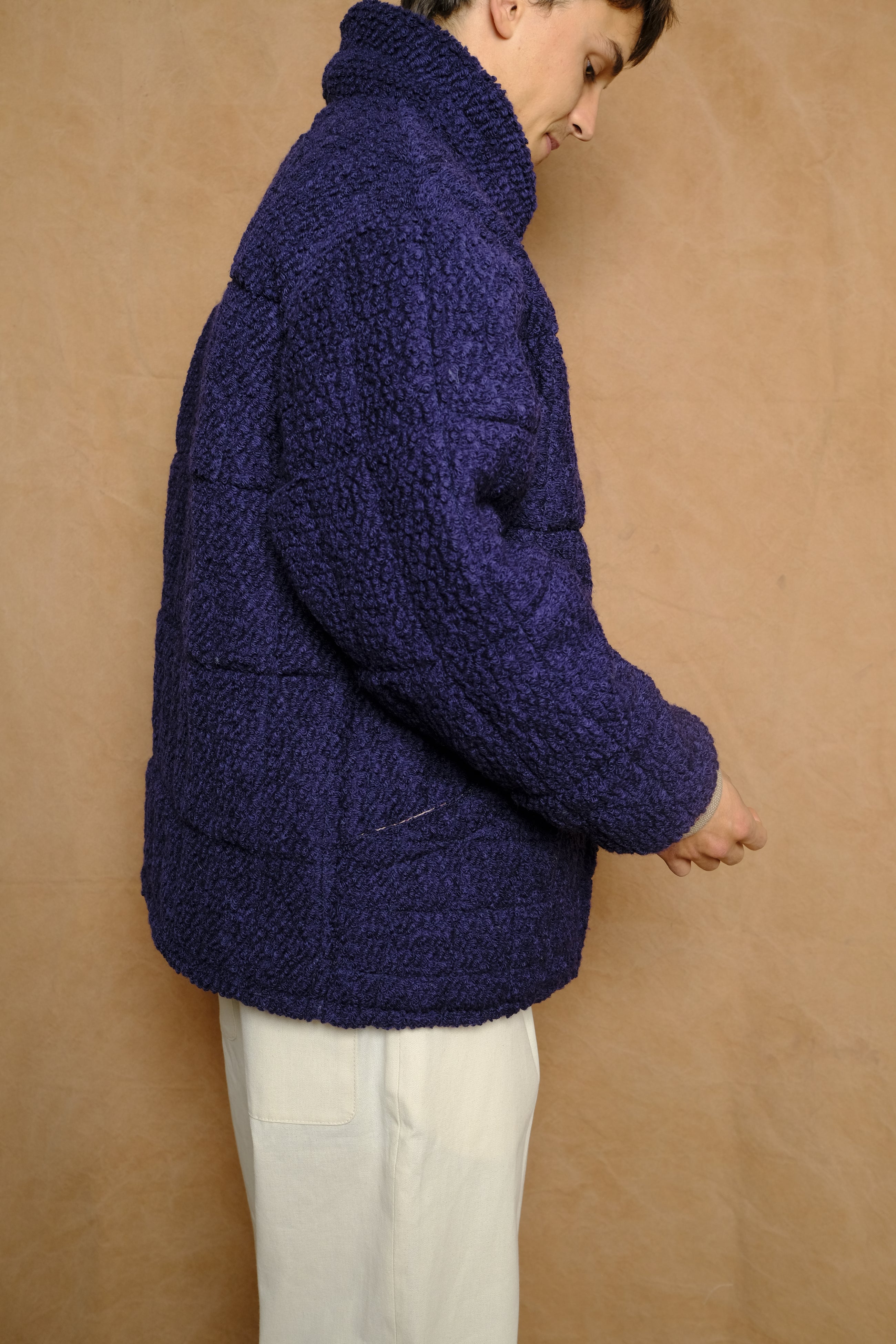 fuzzy wuzzy harvest moon jacket in navy
