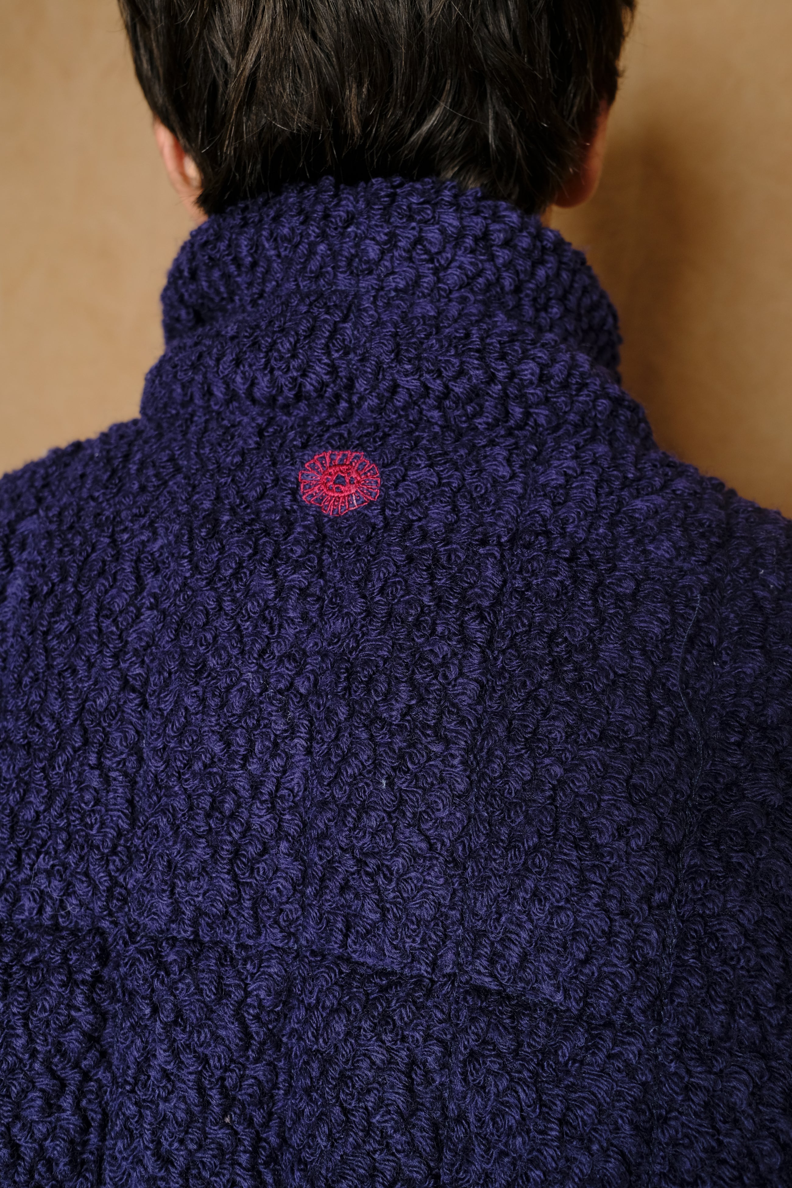 fuzzy wuzzy harvest moon jacket in navy