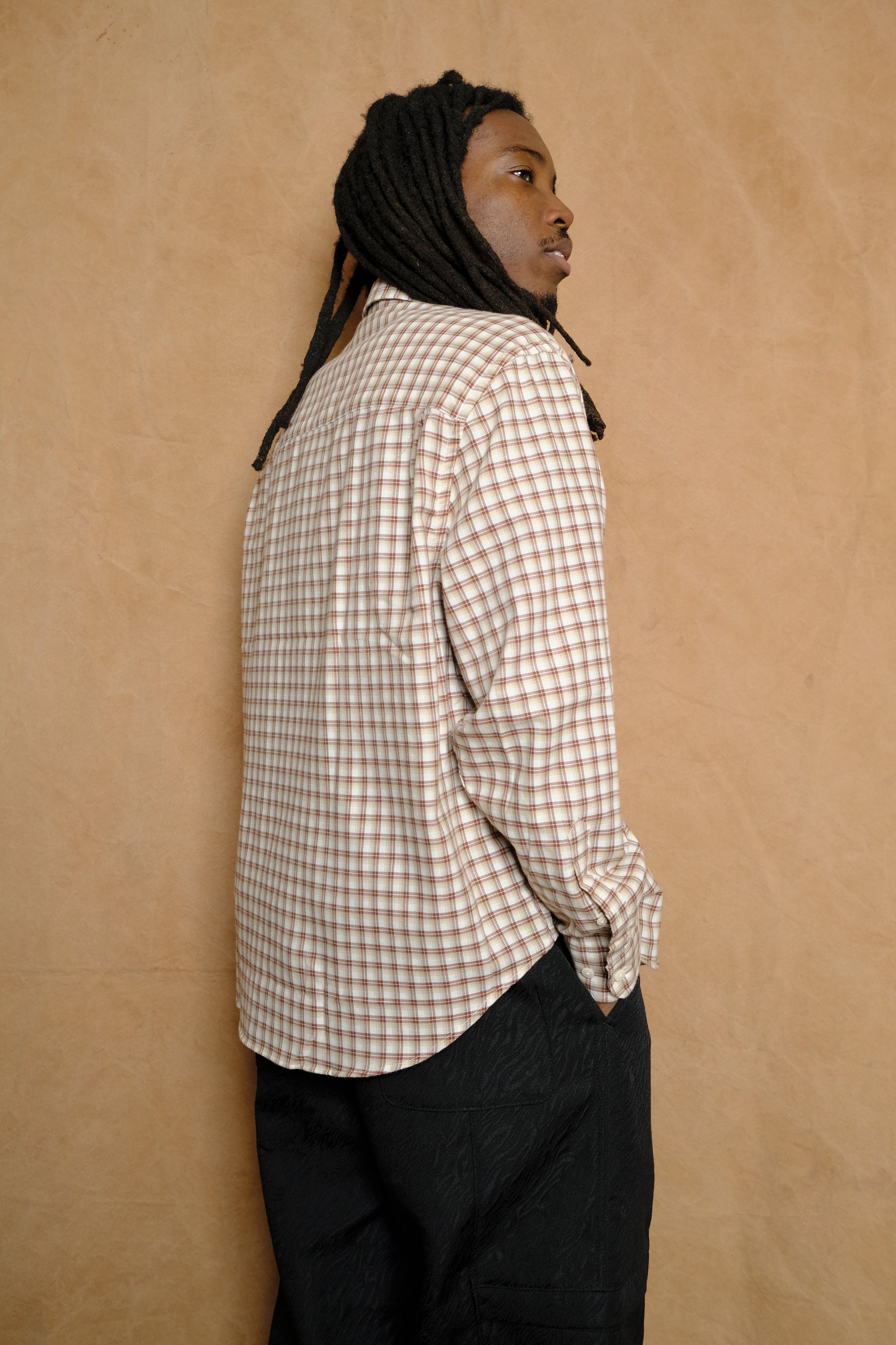 oversized shirt in red plaid