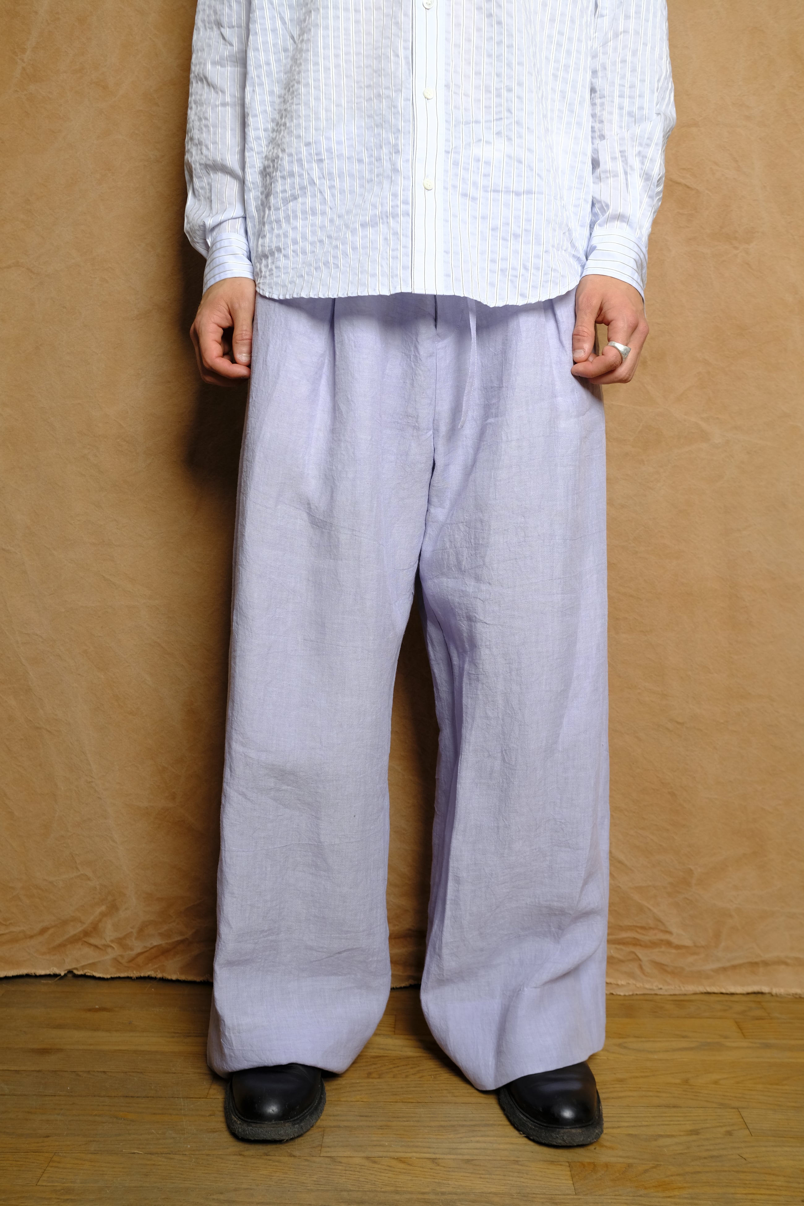 judo trousers in purple linen