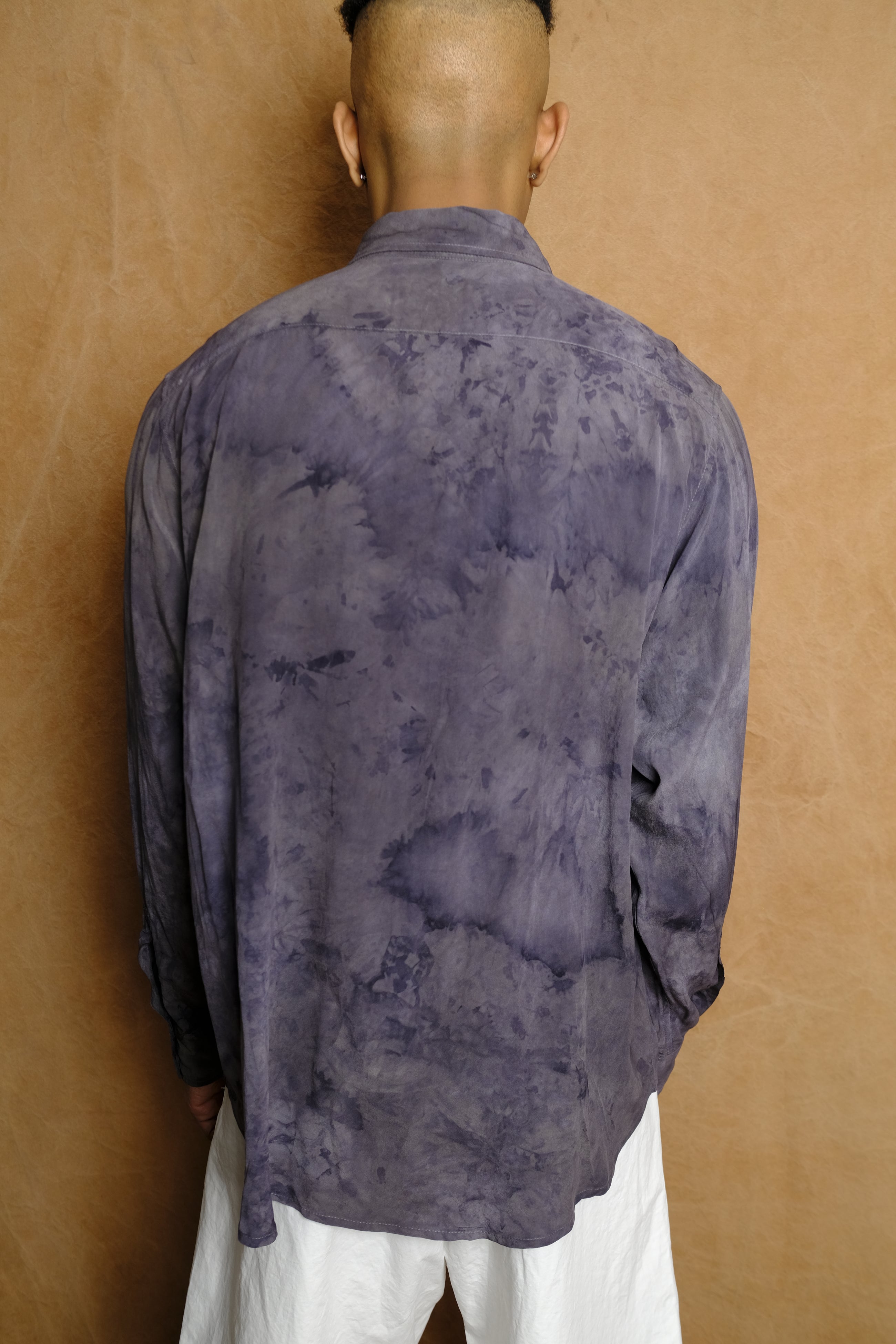 beck shirt in dyed silk