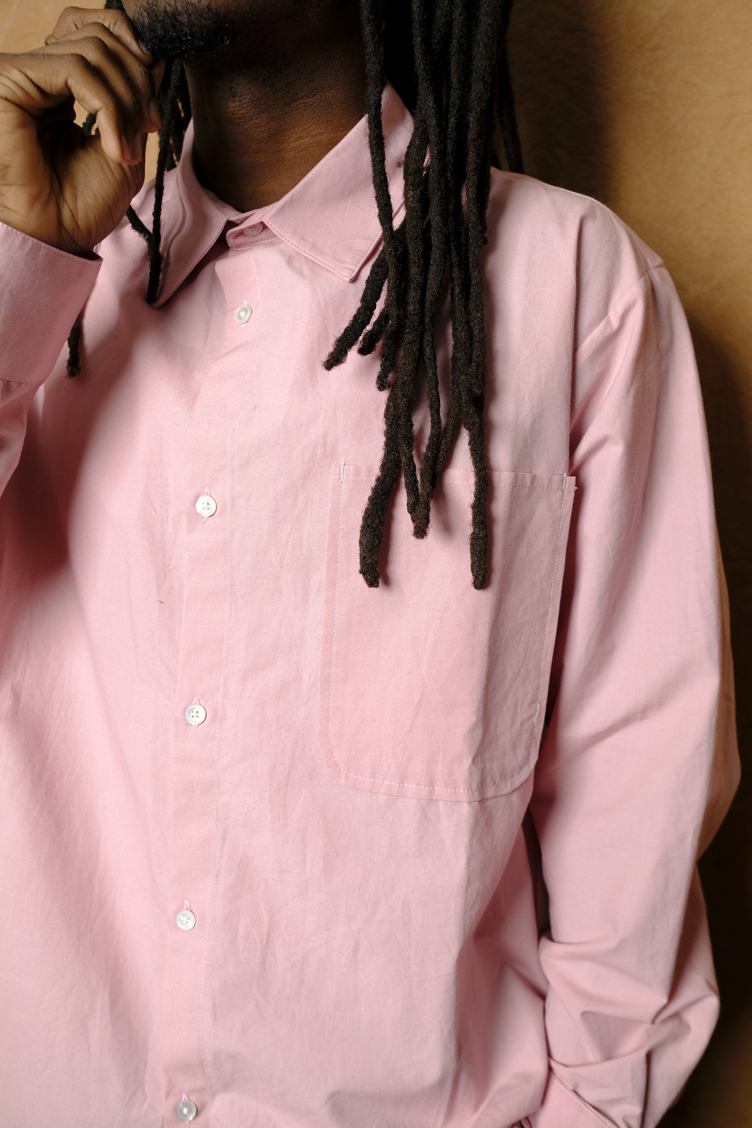office shirt in bubblegum pink typewriter