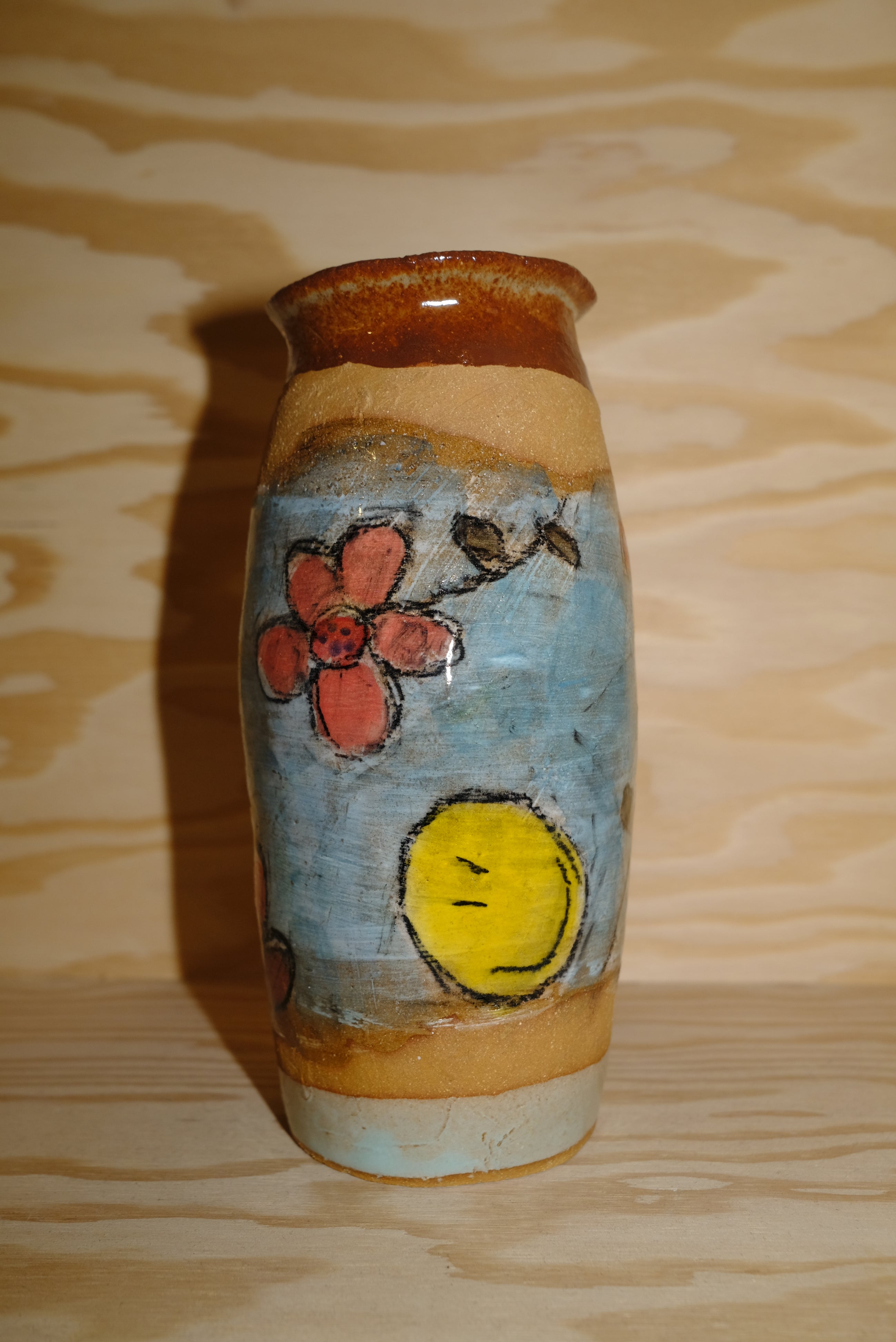 smiley flower vase