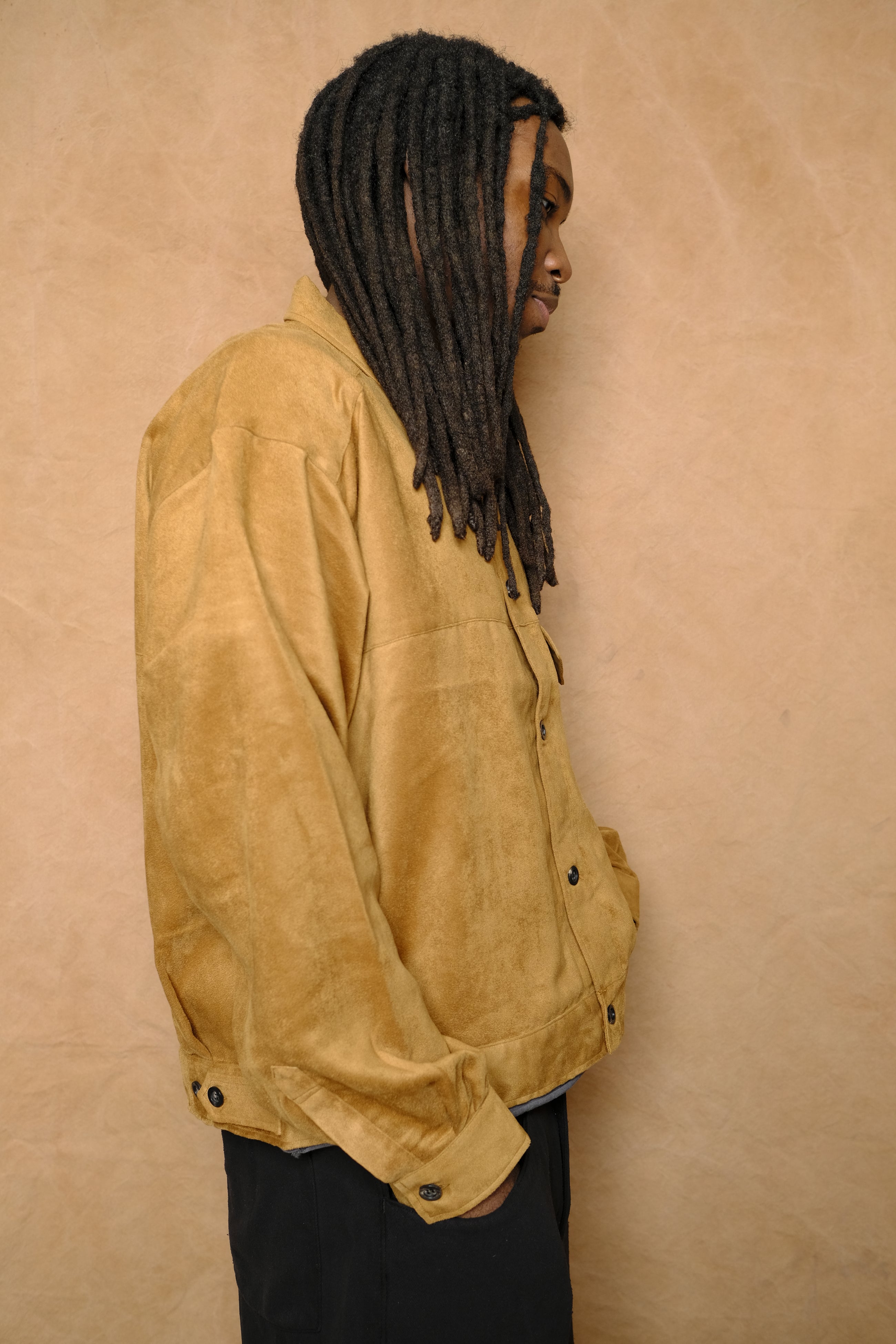 work shirt blouson in brown