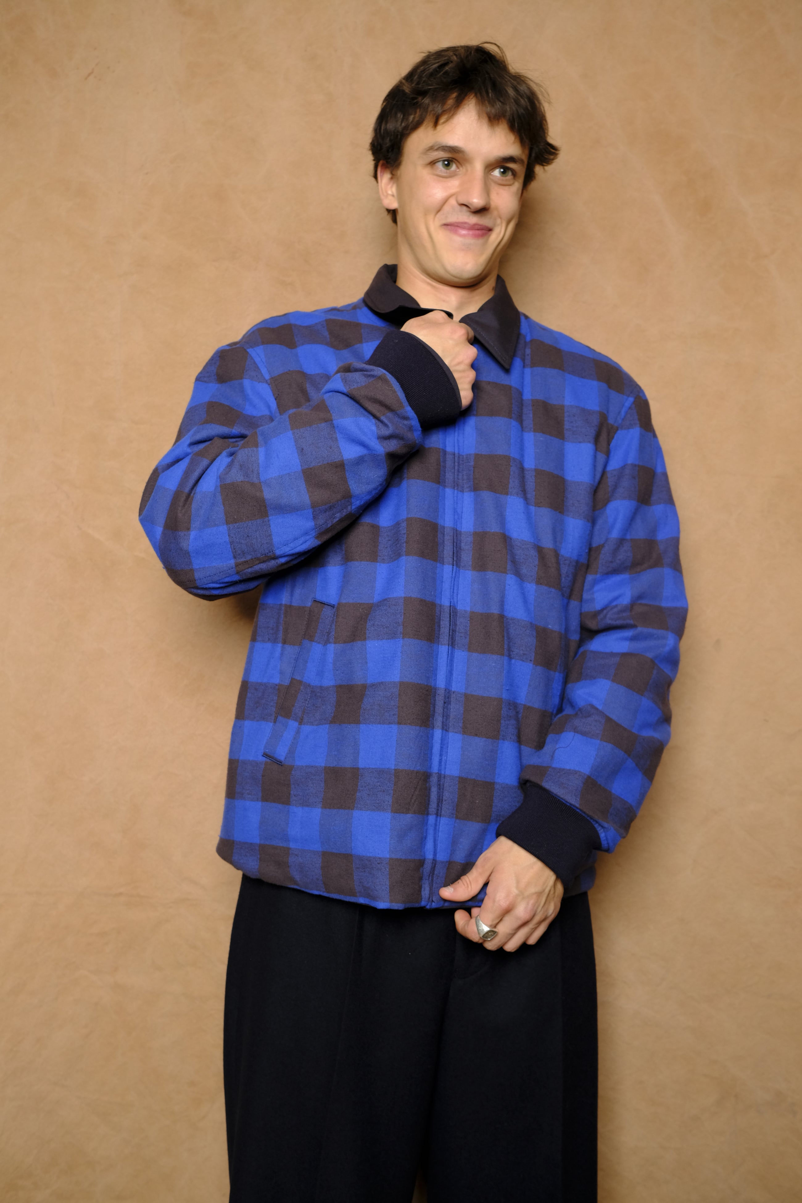 reversible blouson in buffalo check