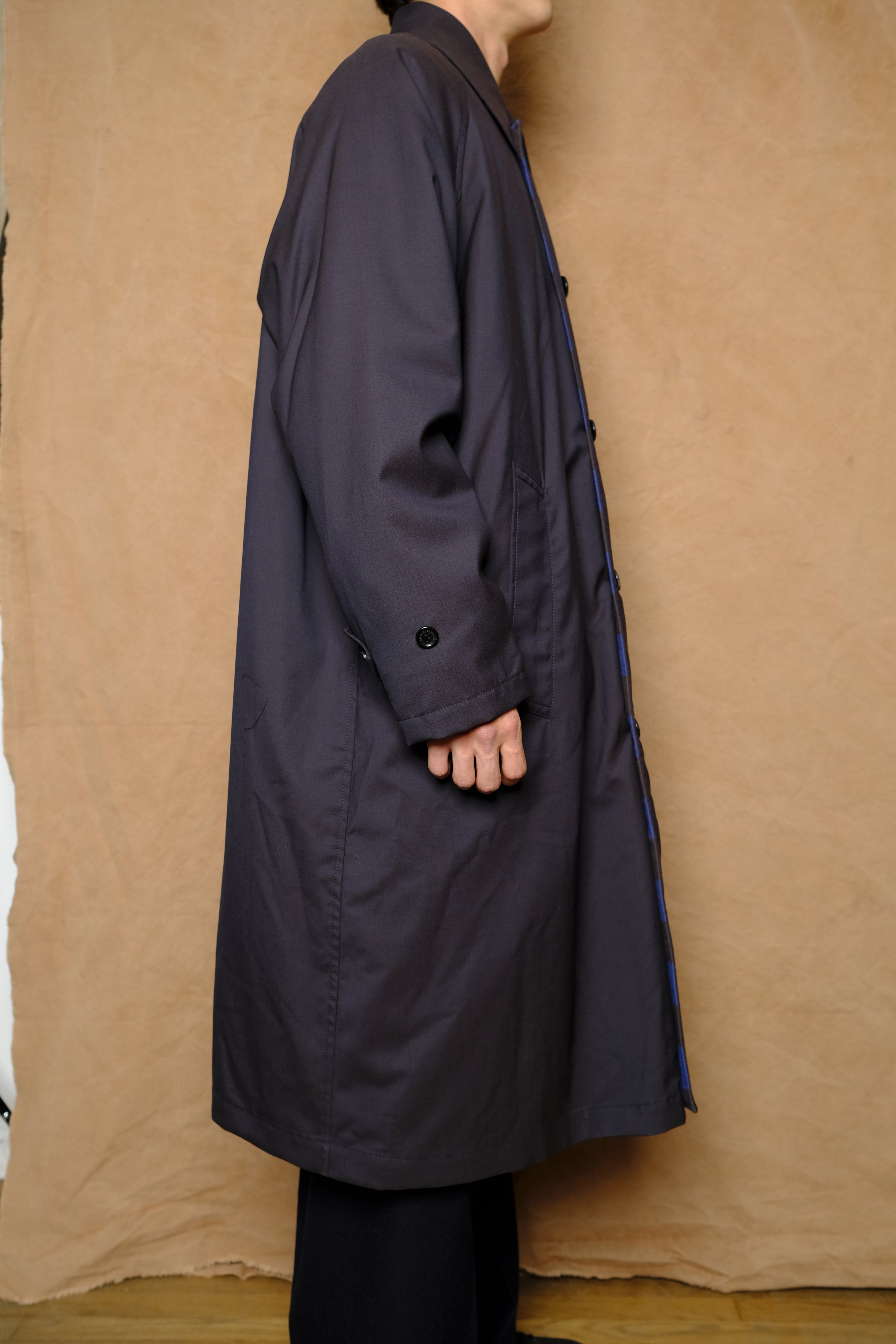 reversible bal collar coat in buffalo check