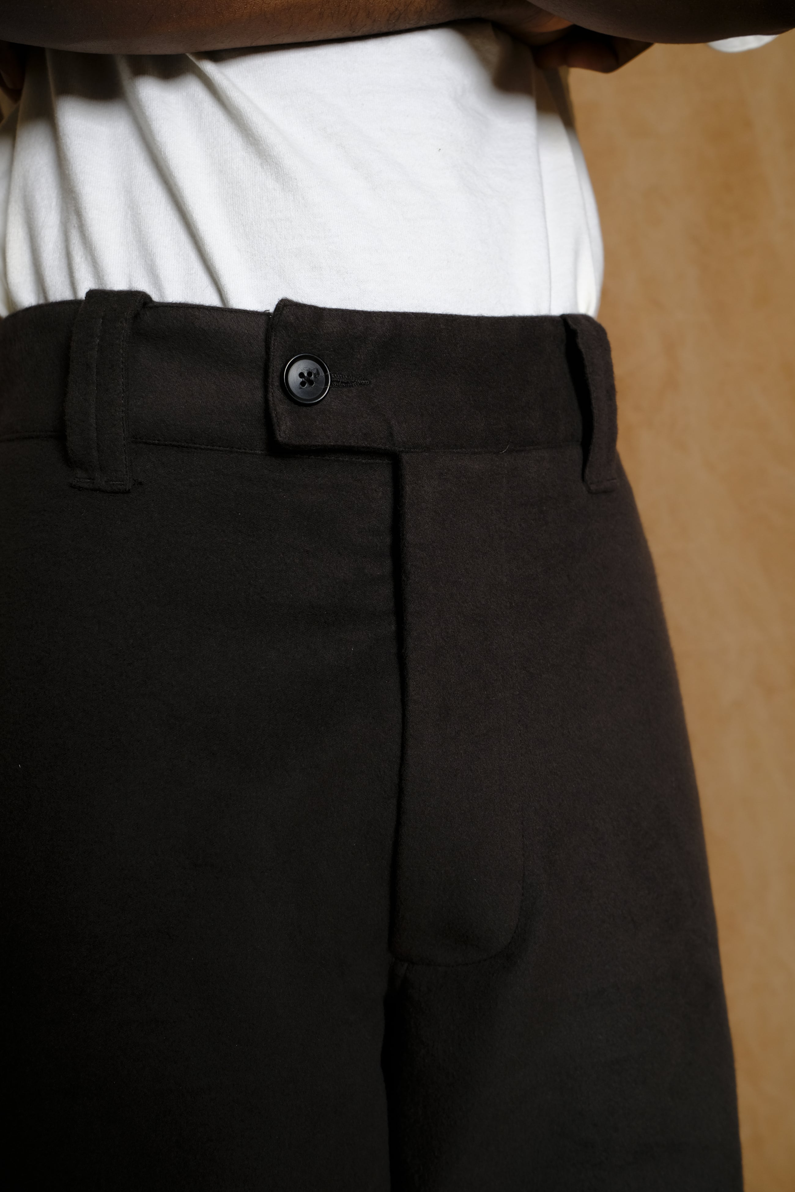 relaxed fit pant in oil cotton silk