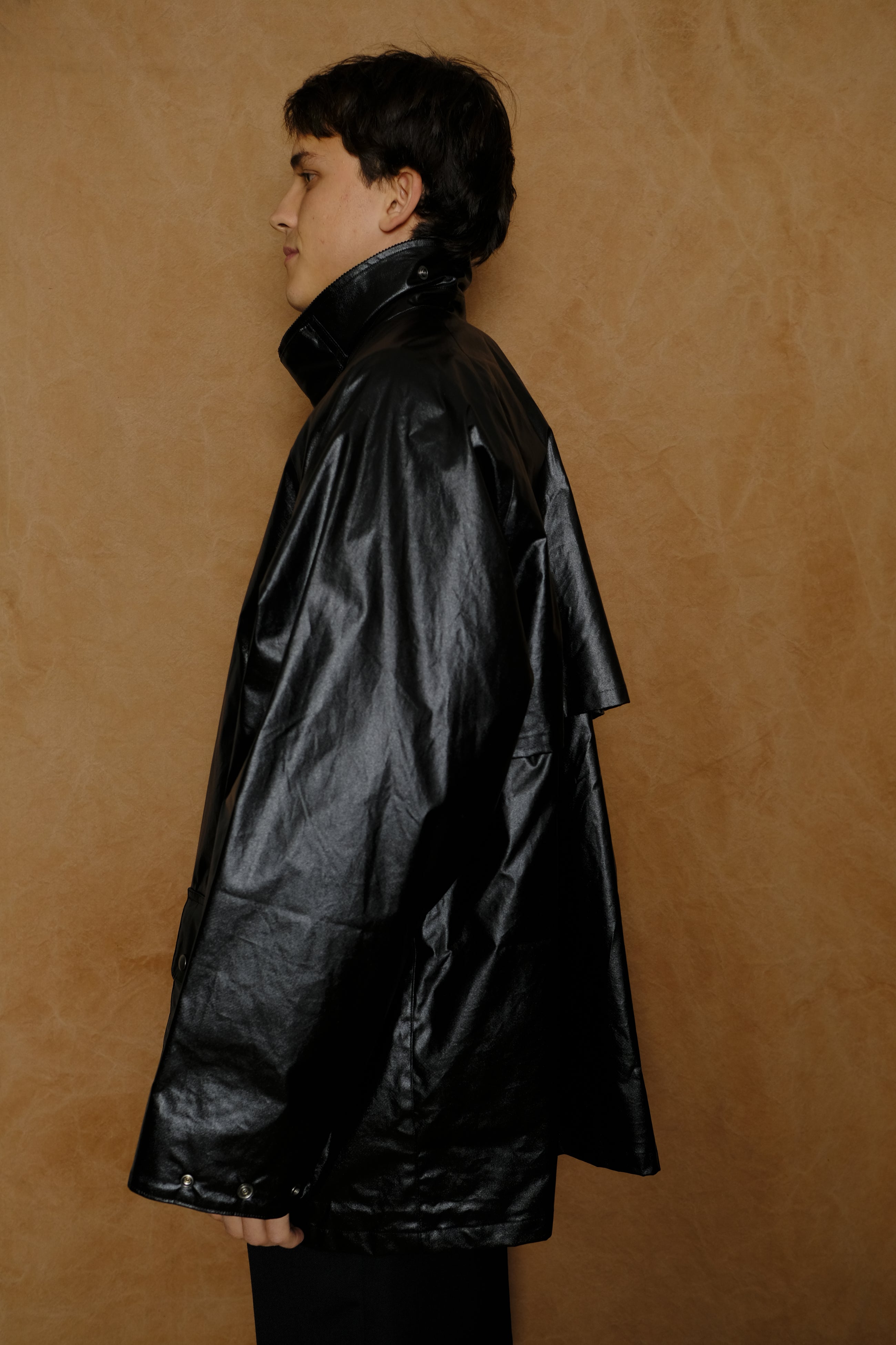 cotton poplin hunting jacket in black