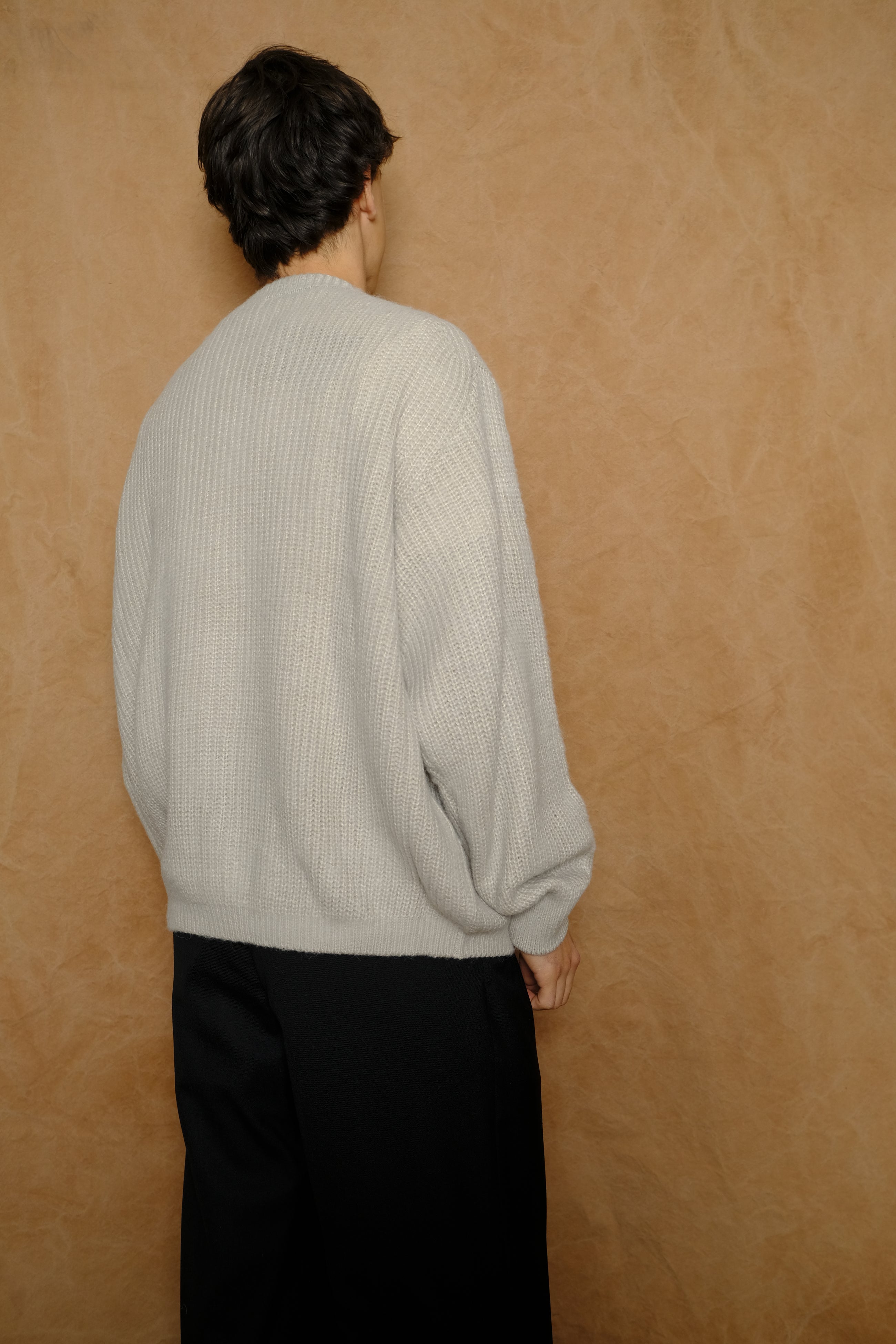 knit cardigan in light beige