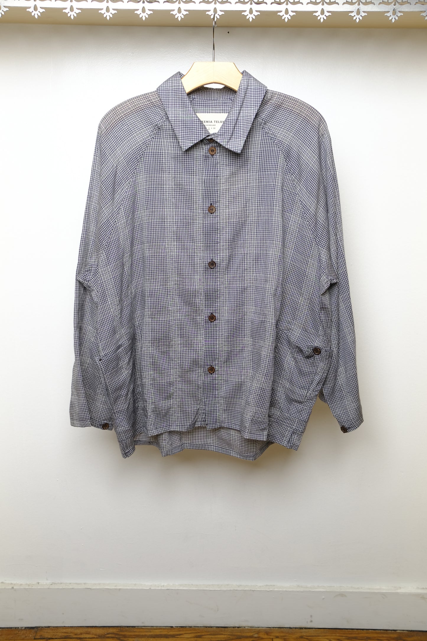 field shirt in checkered blue