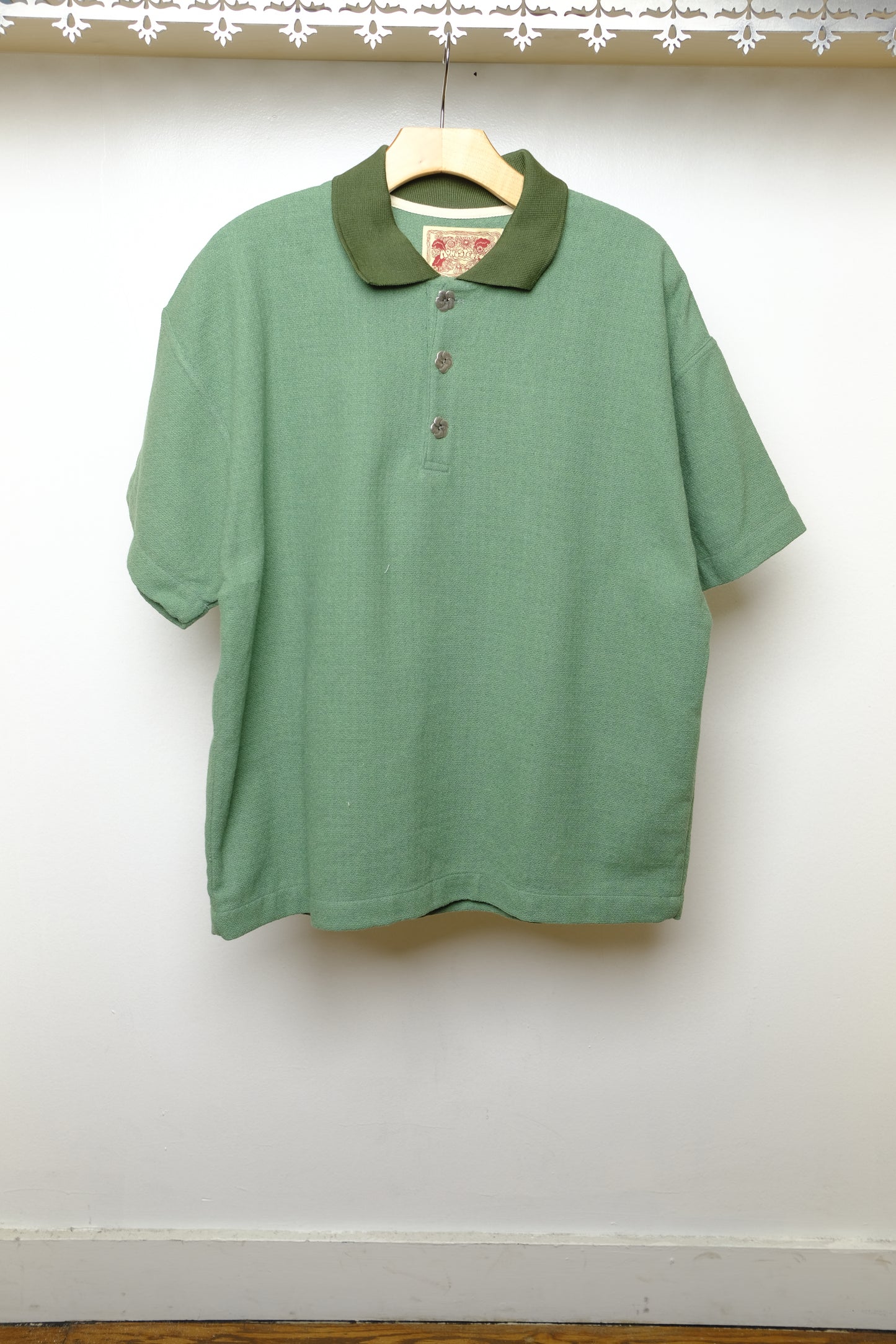 solstice textured polo in green