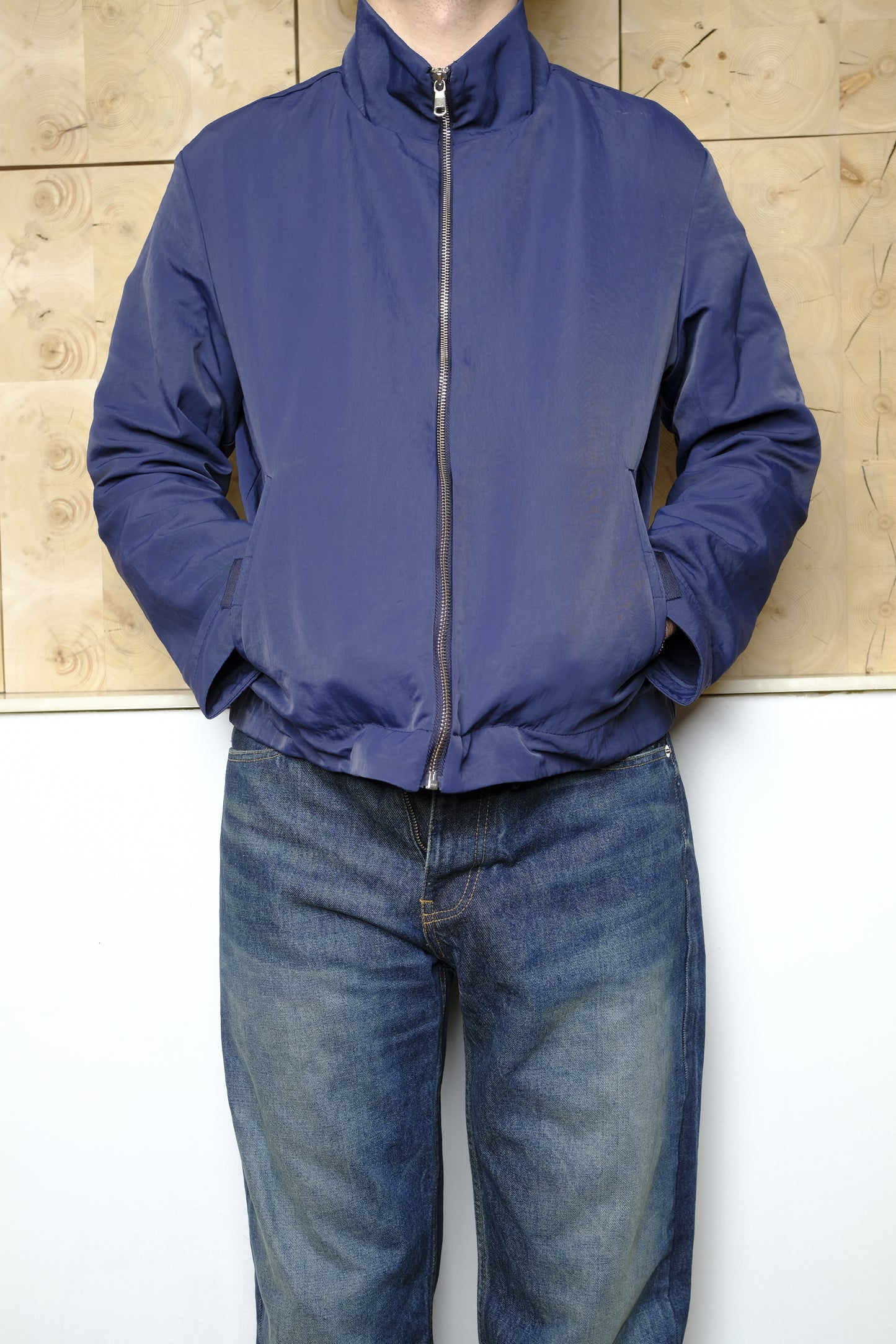 the zip up jacket in navy