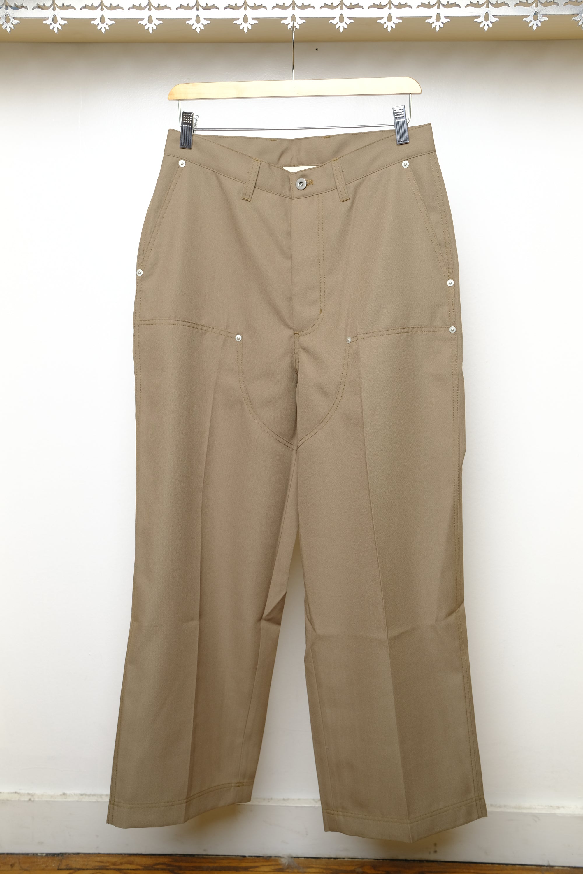 forman wool slacks in khaki