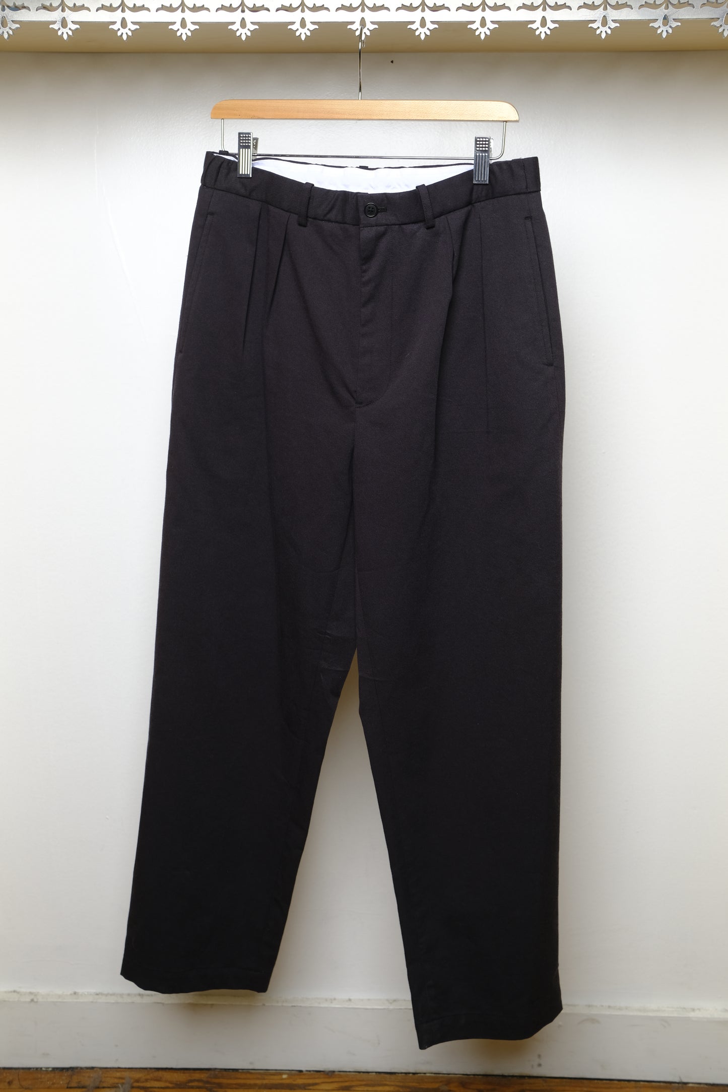 organic cotton tencel chino trouser in navy