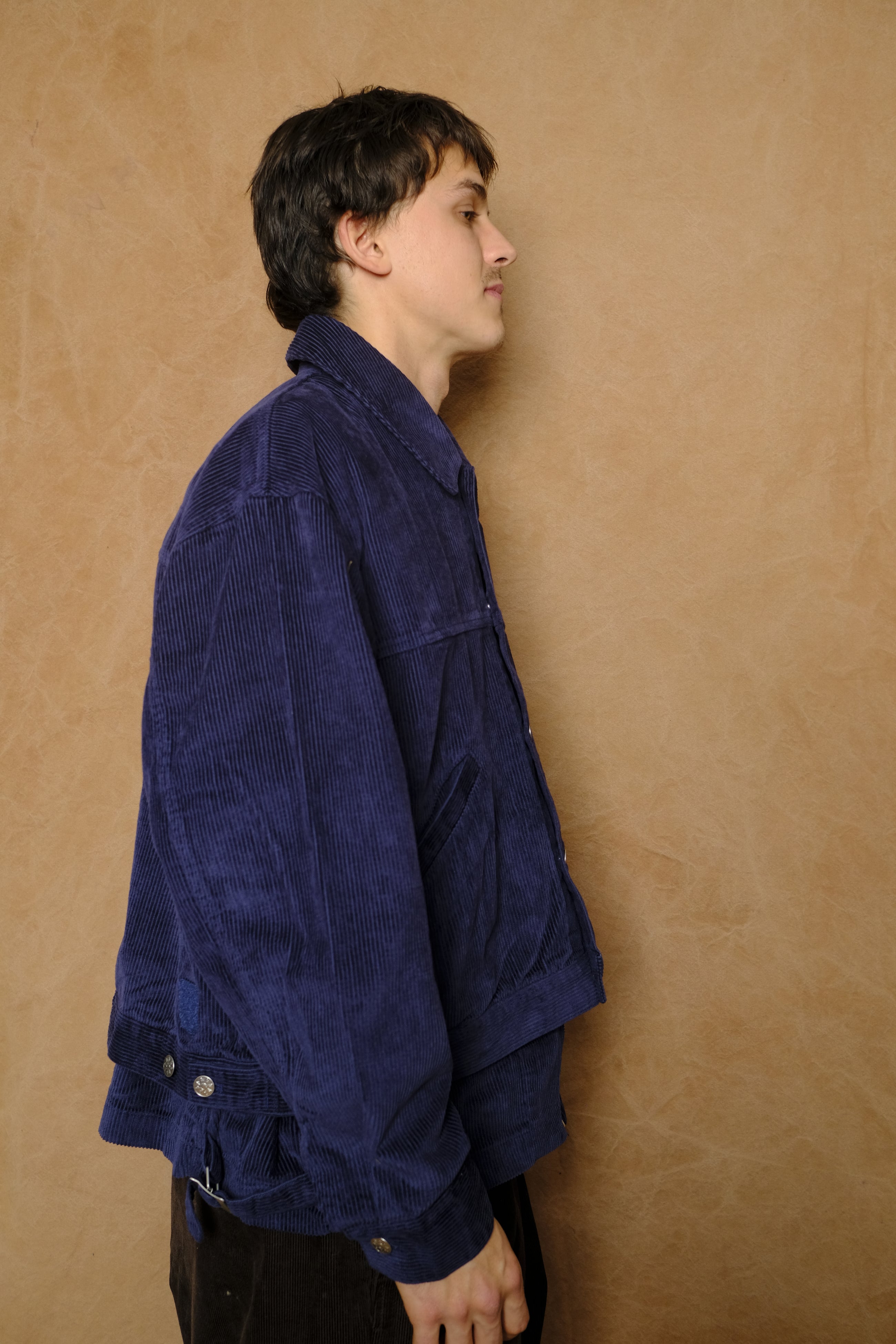 double cord jacket in navy