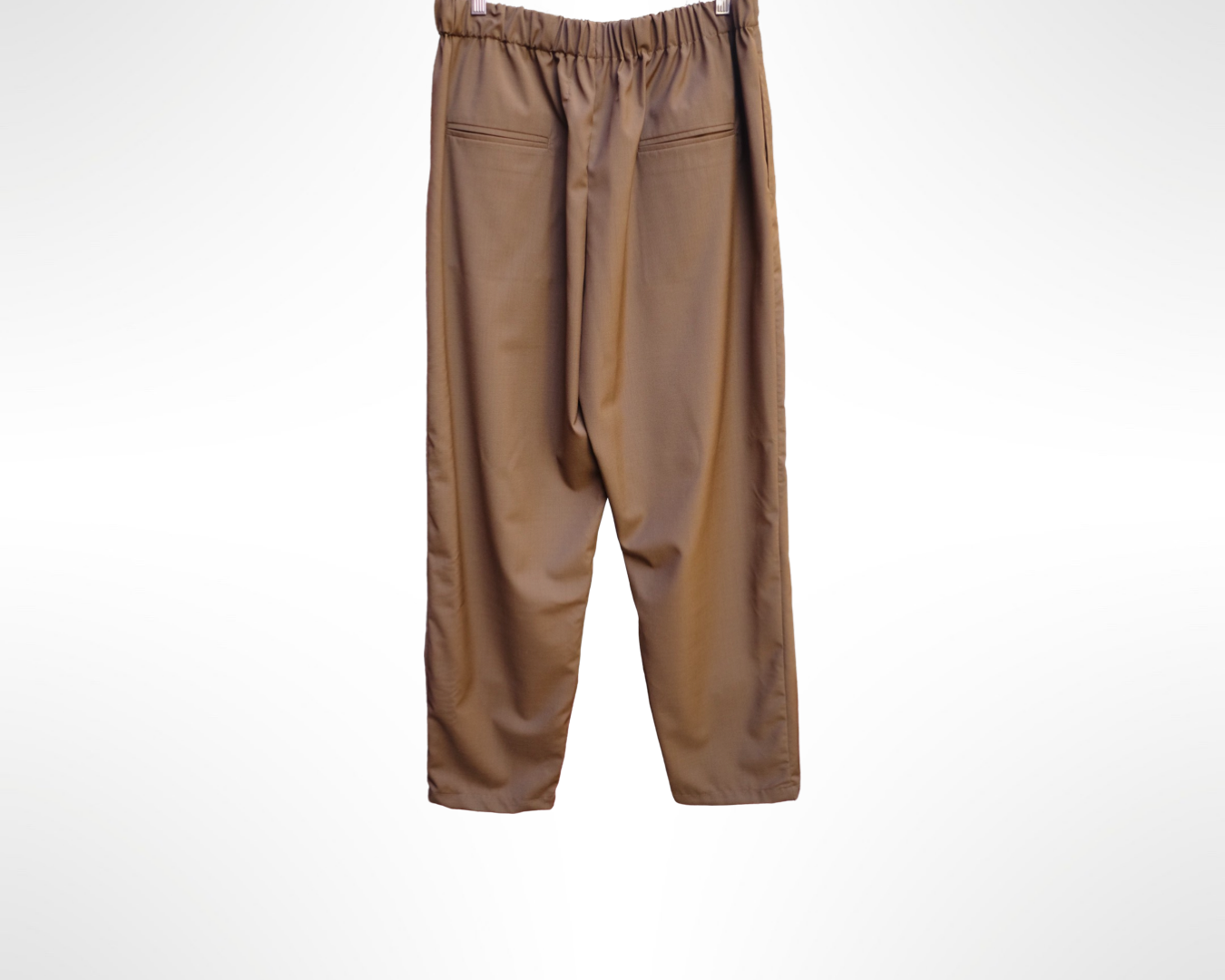 office pant - chocolate tropical wool